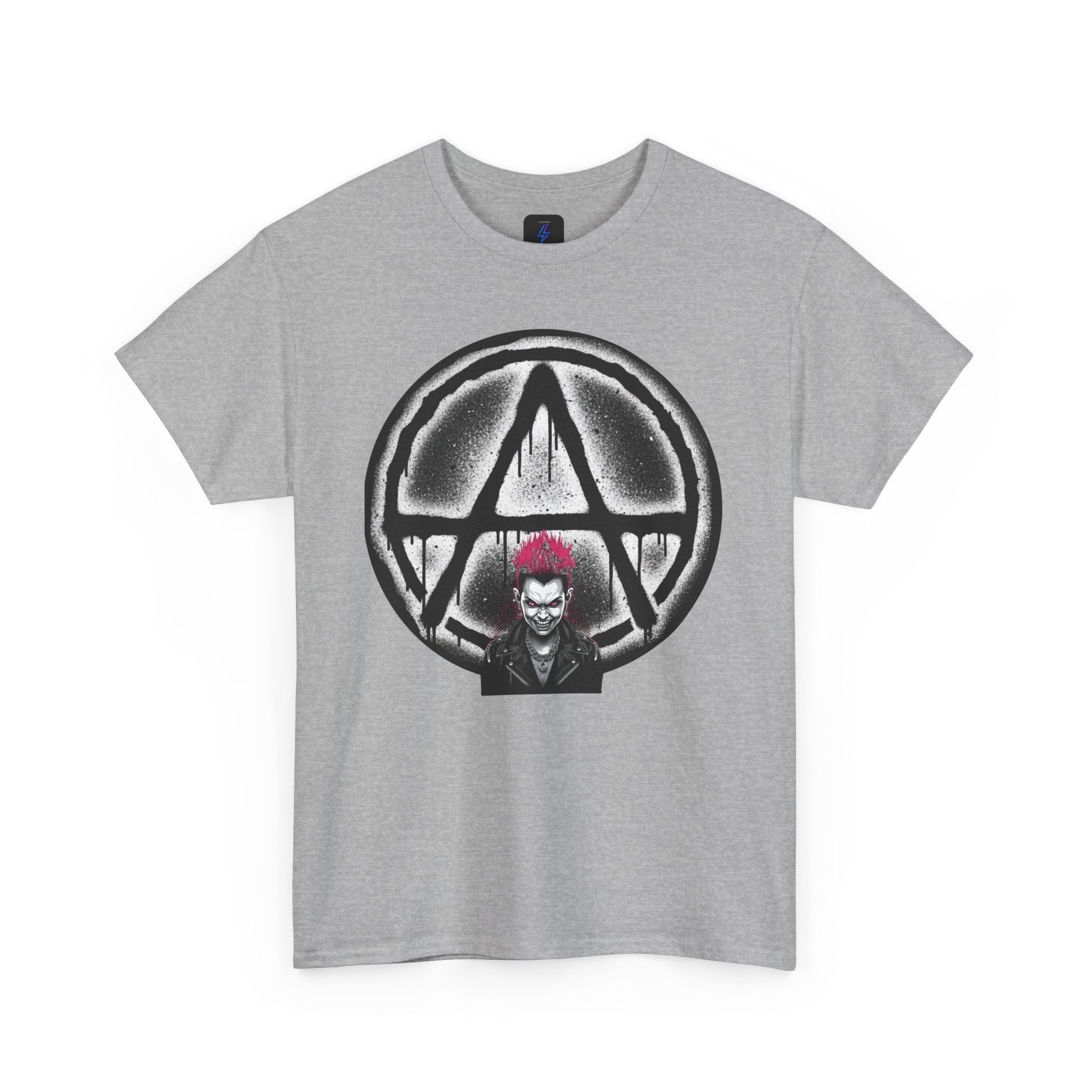 Anarchy Punk Graphic Tee — Red-Mohawk Rebel Shirt 80's Fashion