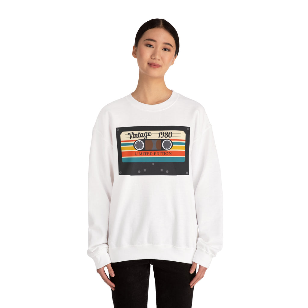 Vintage 1980 Cassette Sweatshirt — Retro Limited Edition Crewneck