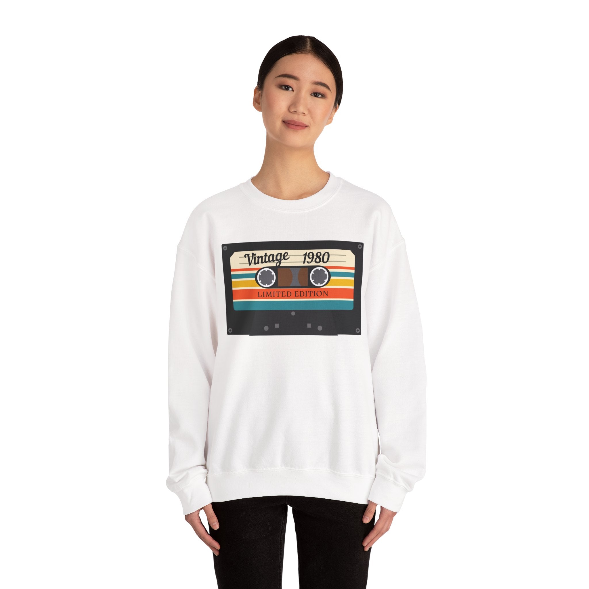 Vintage 1980 Cassette Sweatshirt — Retro Limited Edition Crewneck