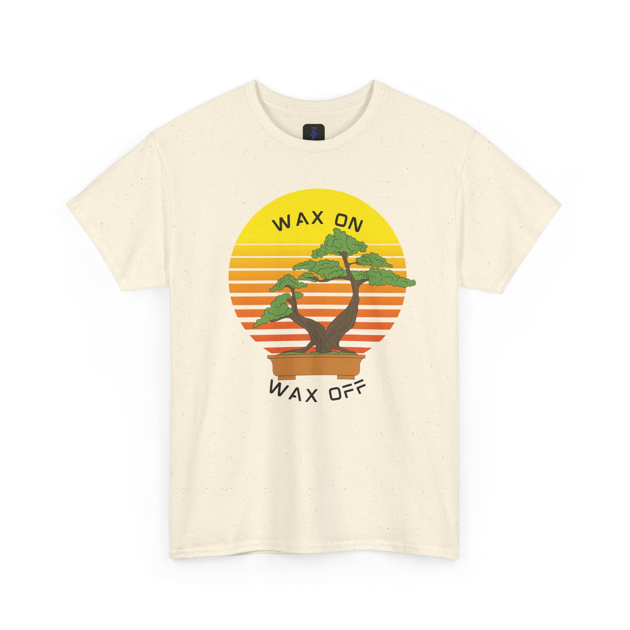 Wax On Wax Off Bonsai Tee — Retro Sunset Martial Arts T‑Shirt K-Kid Retro 80's