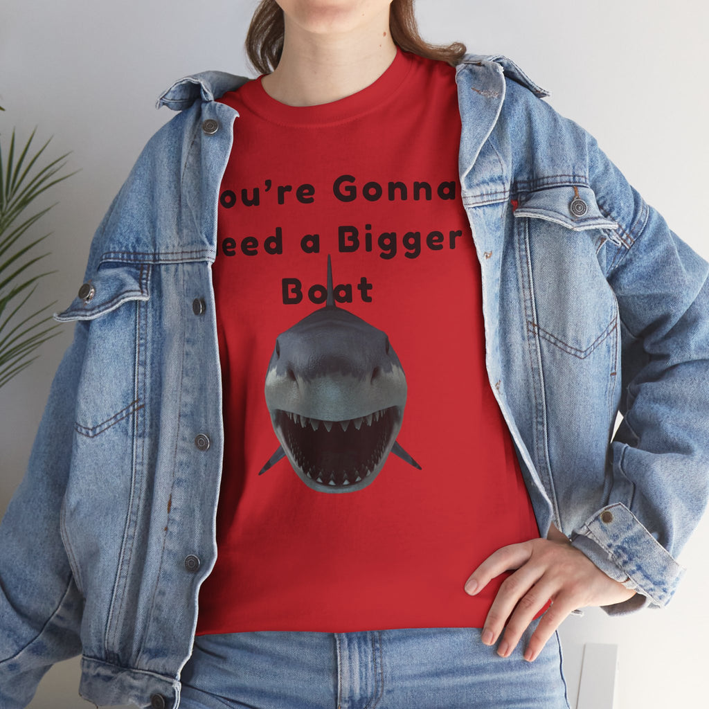 Shark Graphic Tee — "You're Gonna Need a Bigger Boat" Casual T-Shirt 80's Movie Qoutes