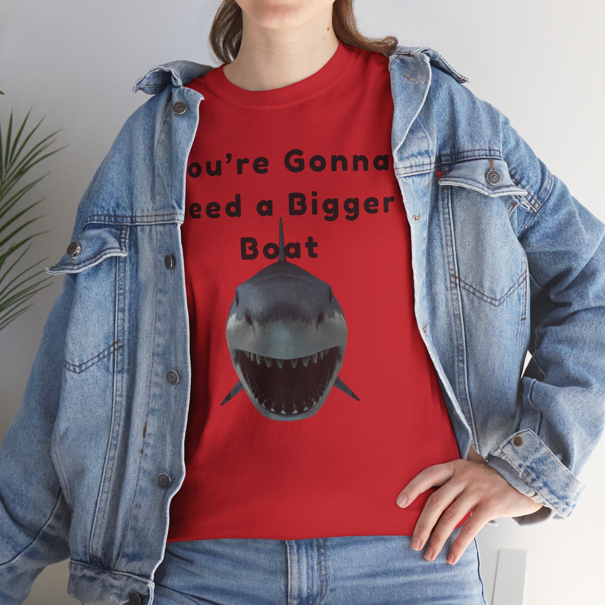 Shark Graphic Tee — "You're Gonna Need a Bigger Boat" Casual T-Shirt 80's Movie Qoutes
