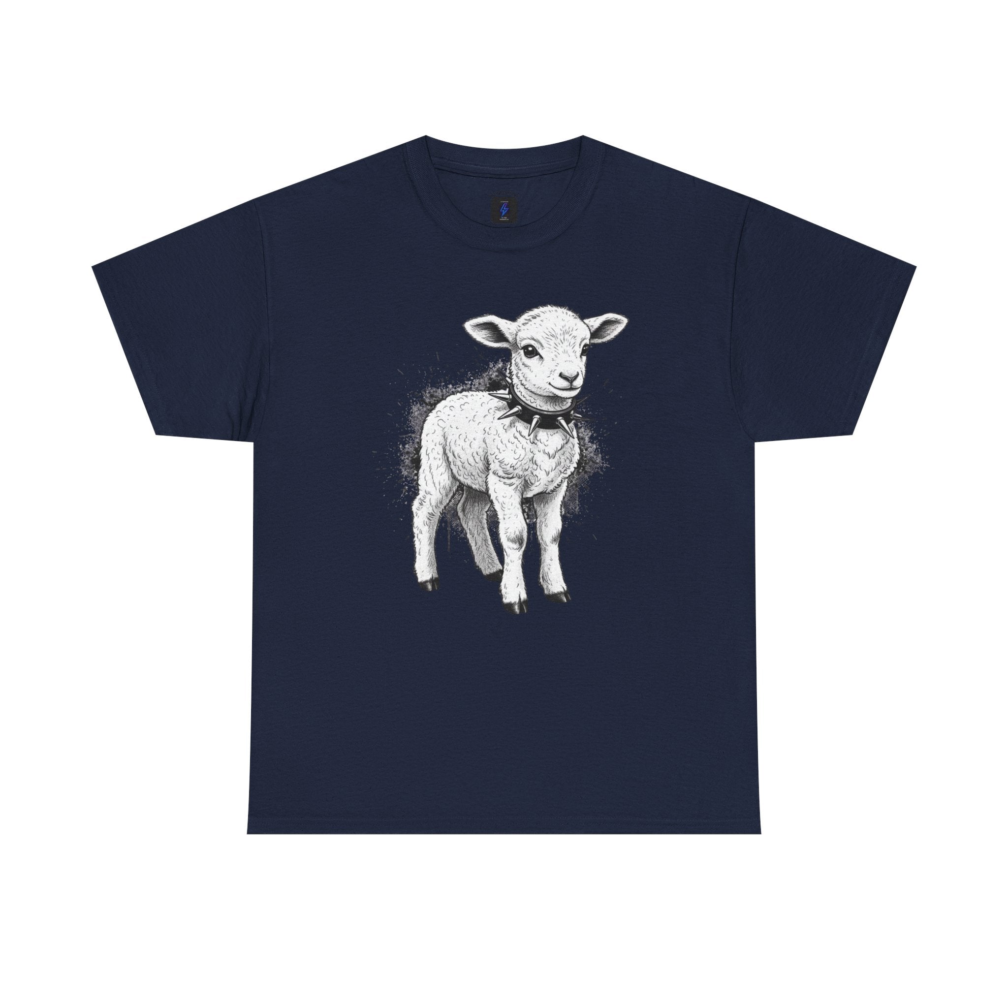 80s Punk Rock Lamb Illustration Tee — Vintage Baby Sheep Graphic T-Shirt