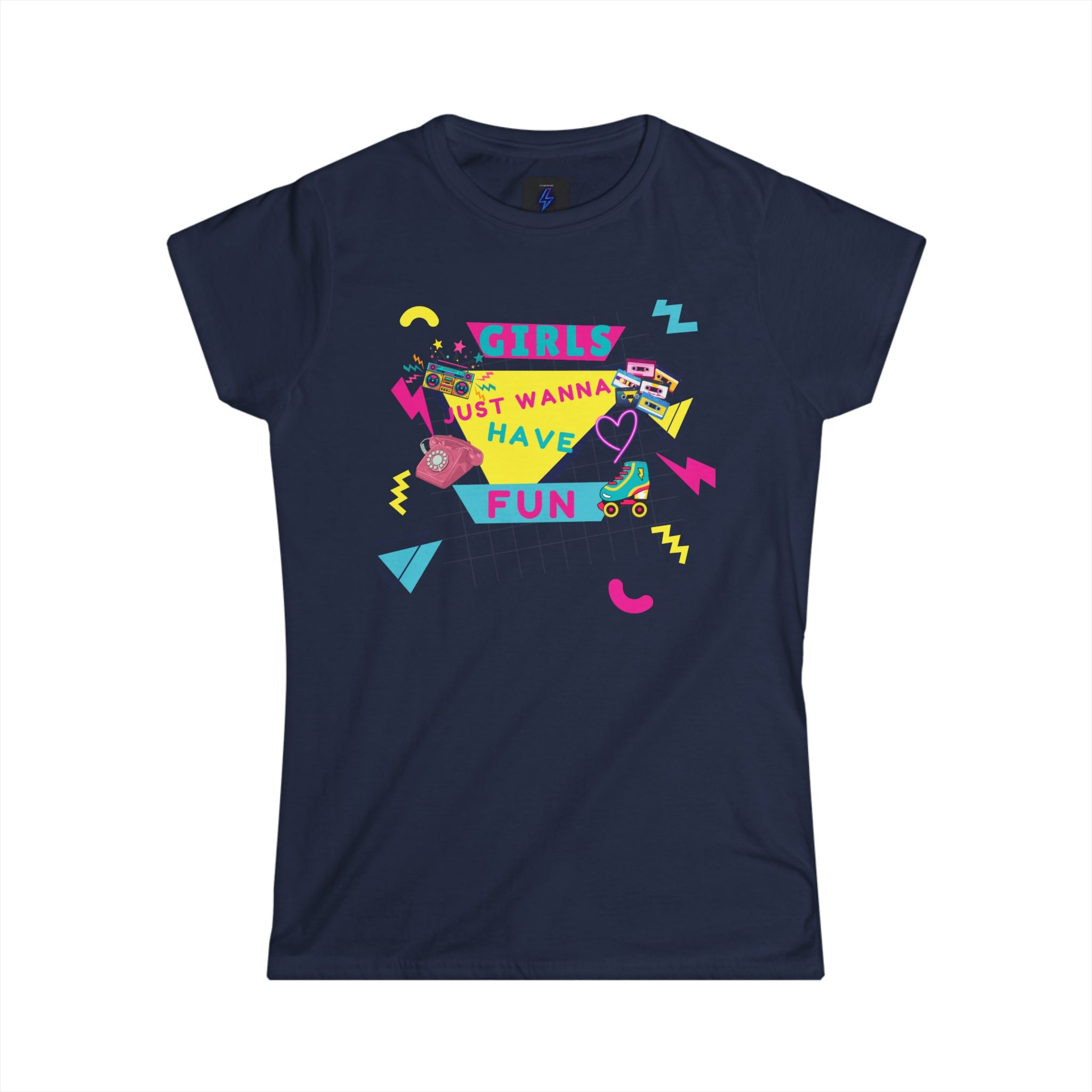Girls Just Wanna Have Fun Graphic Tee — 80s Retro Women’s T-Shirt