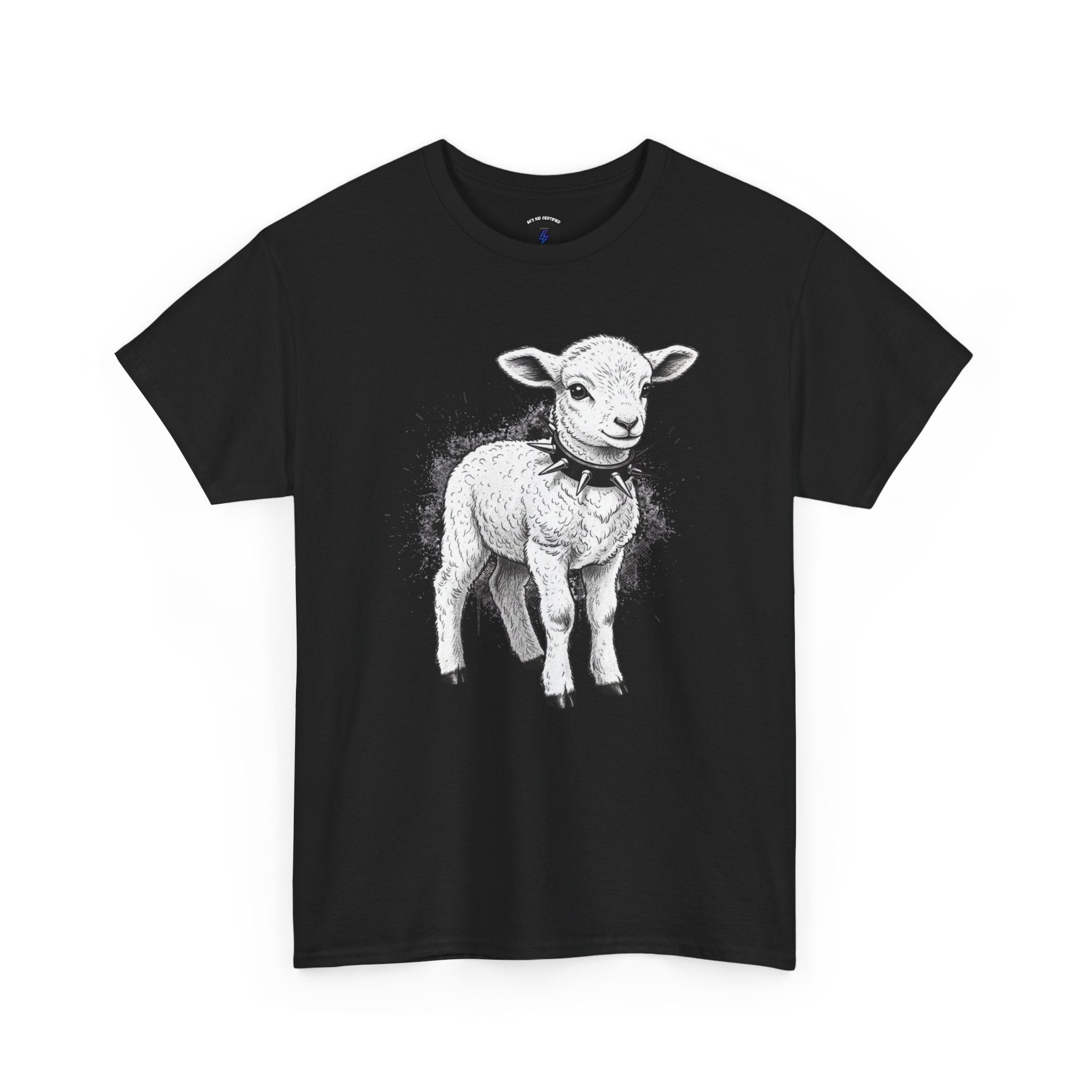 80s Punk Rock Lamb Illustration Tee — Vintage Baby Sheep Graphic T-Shirt