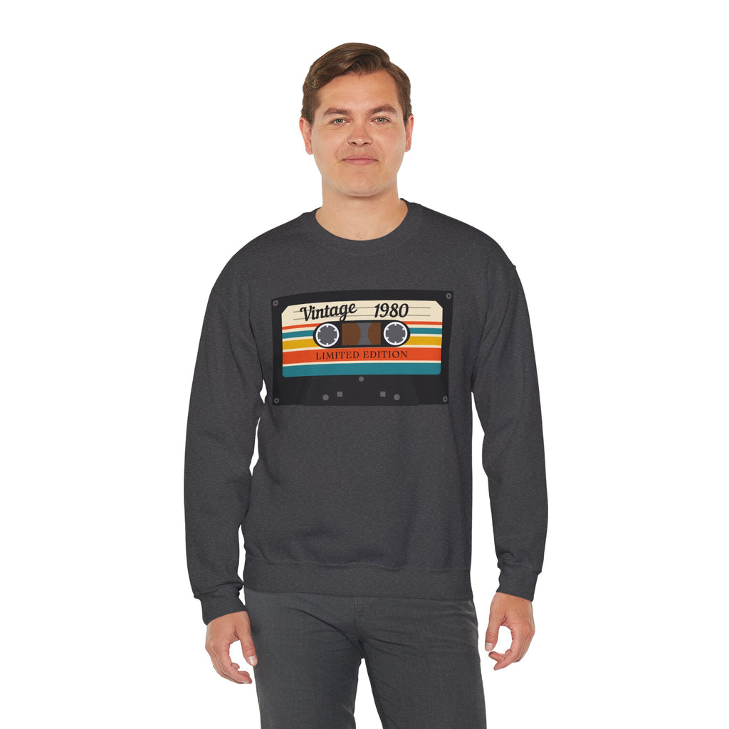 Vintage 1980 Cassette Sweatshirt — Retro Limited Edition Crewneck