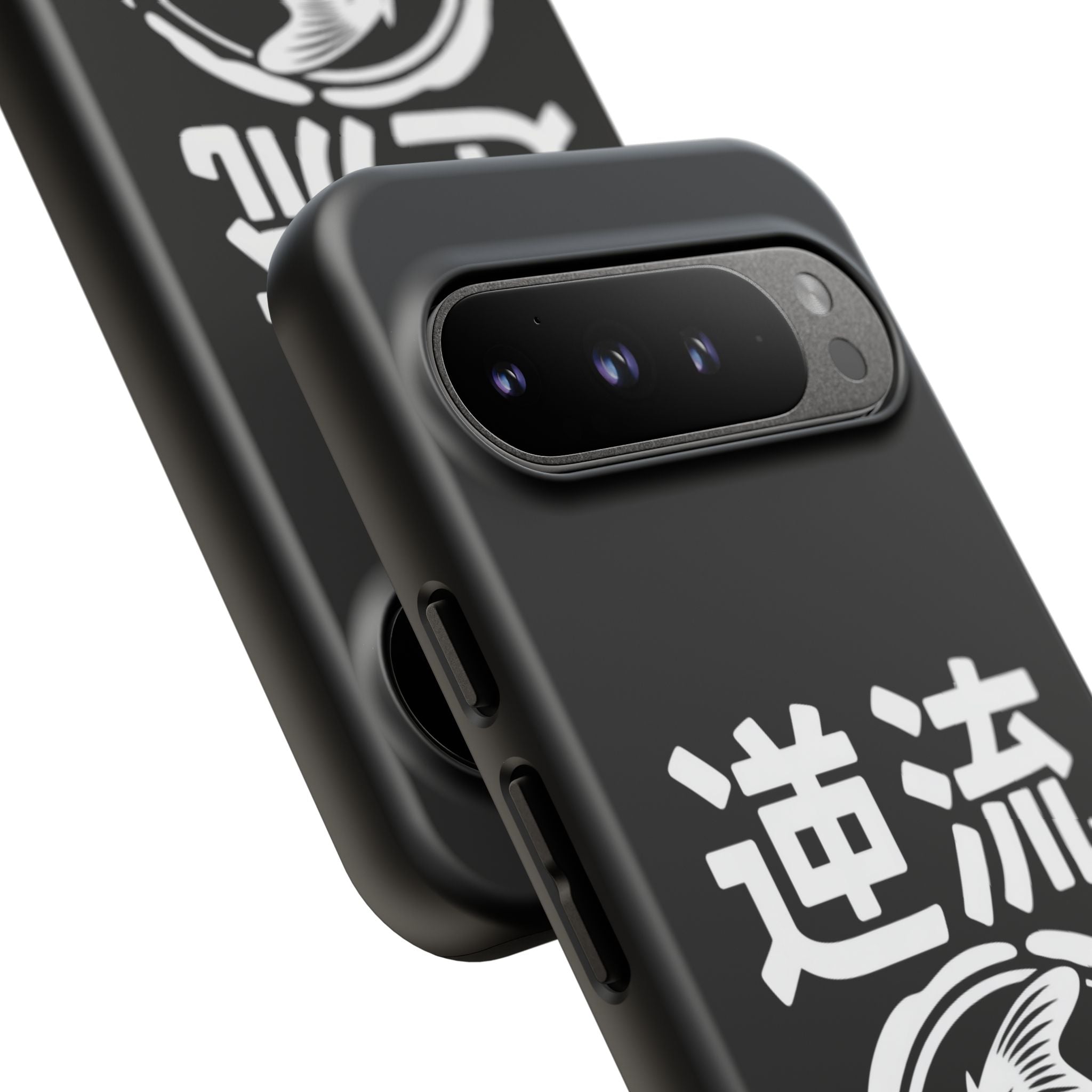 Koi '逆流' Tough Phone Case — Black Protective iPhone Cover - 80s Design