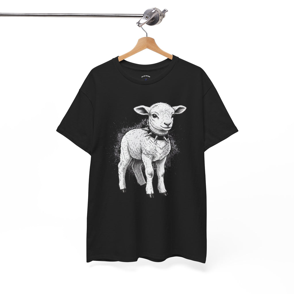 80s Punk Rock Lamb Illustration Tee — Vintage Baby Sheep Graphic T-Shirt