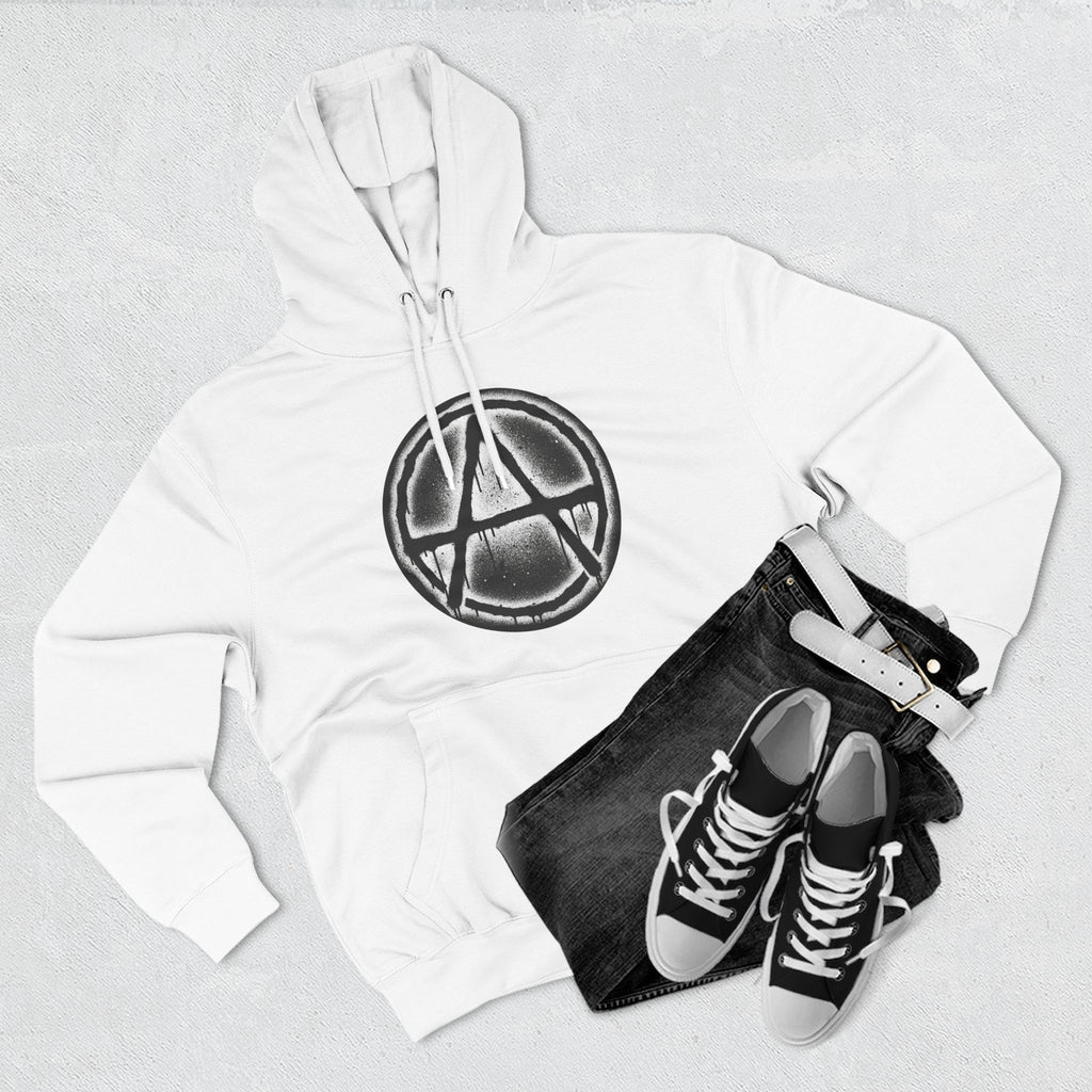 Anarchy Symbol Hoodie — Grunge Circle Anarchy Graphic Pullover 80's Fashion