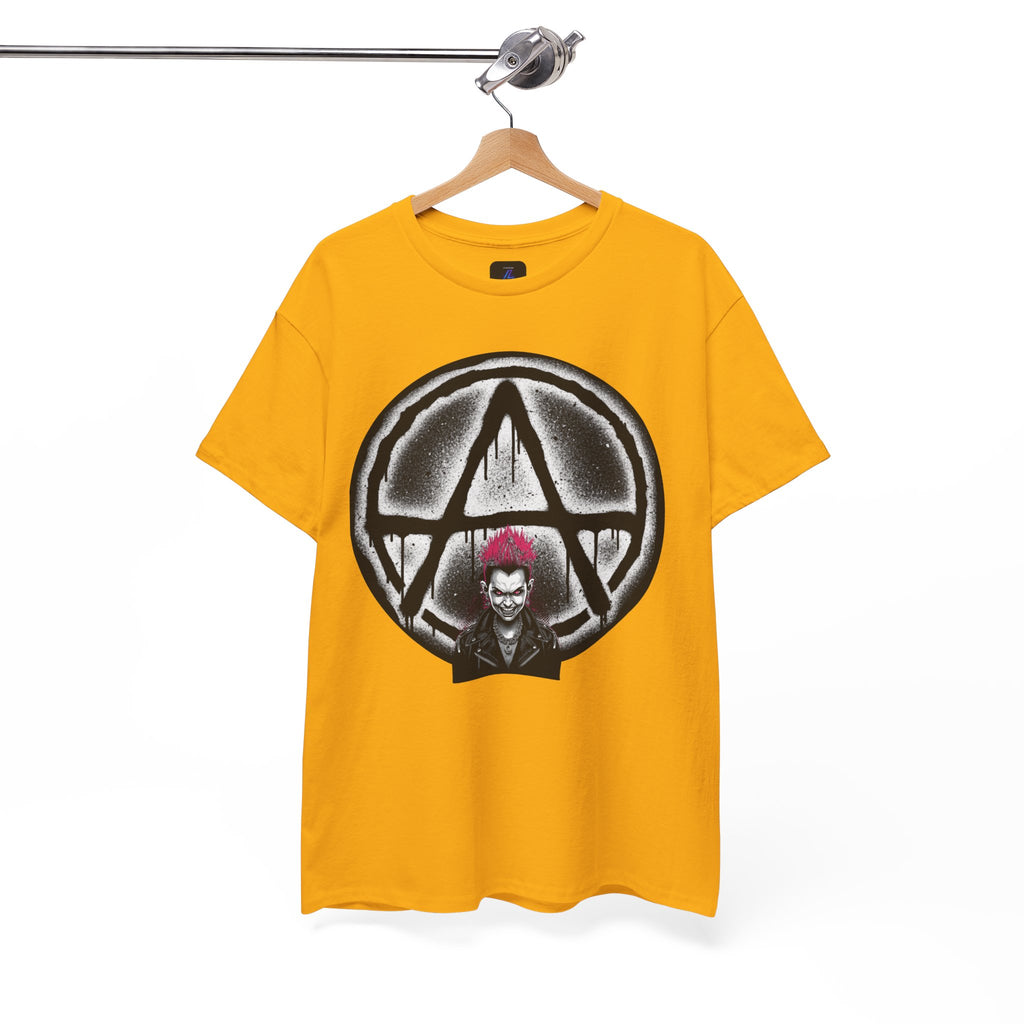 Anarchy Punk Graphic Tee — Red-Mohawk Rebel Shirt 80's Fashion