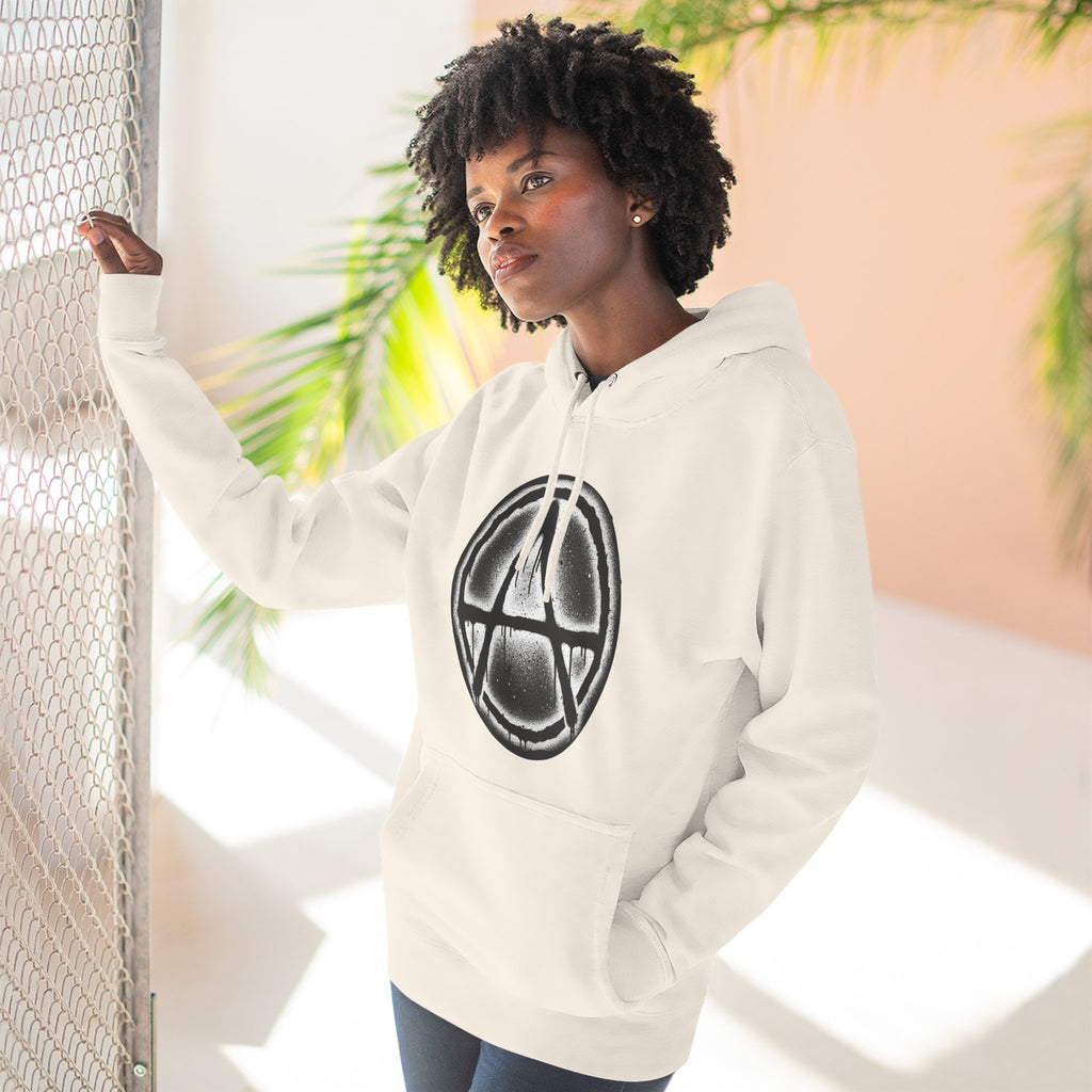 Anarchy Symbol Hoodie — Grunge Circle Anarchy Graphic Pullover 80's Fashion