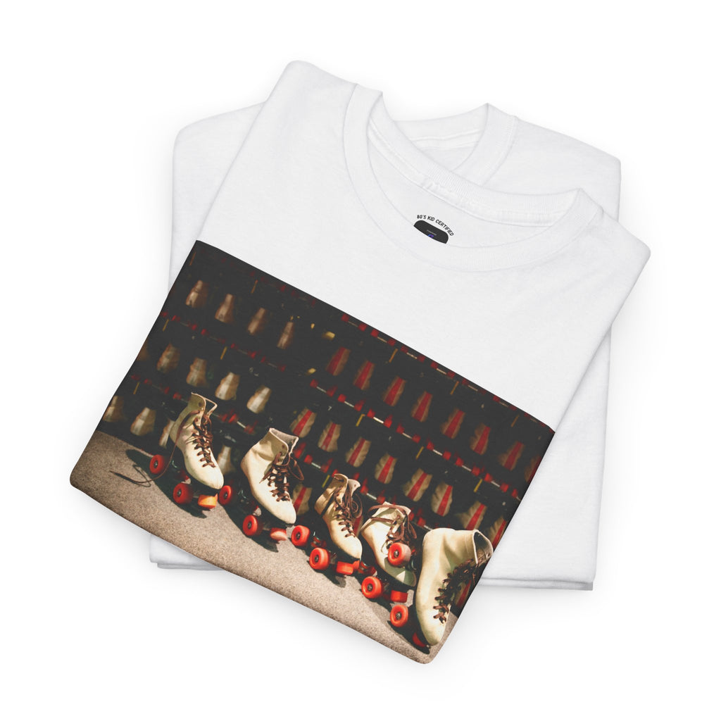 Let The Music Play Tee — Retro Roller Skates Graphic T‑Shirt