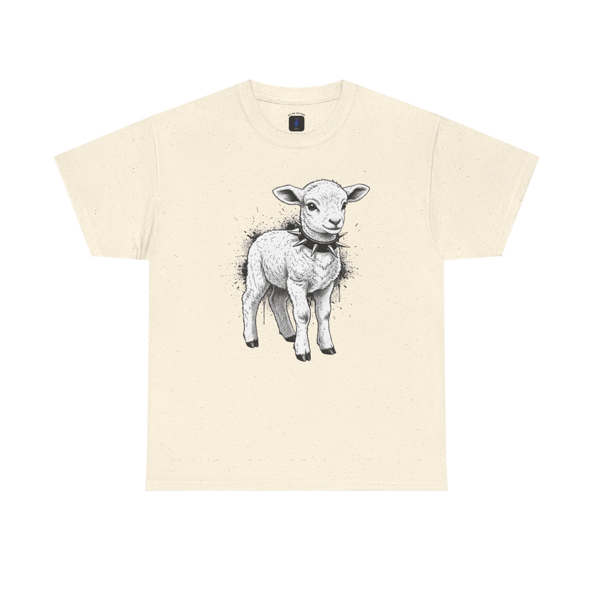 80s Punk Rock Lamb Illustration Tee — Vintage Baby Sheep Graphic T-Shirt