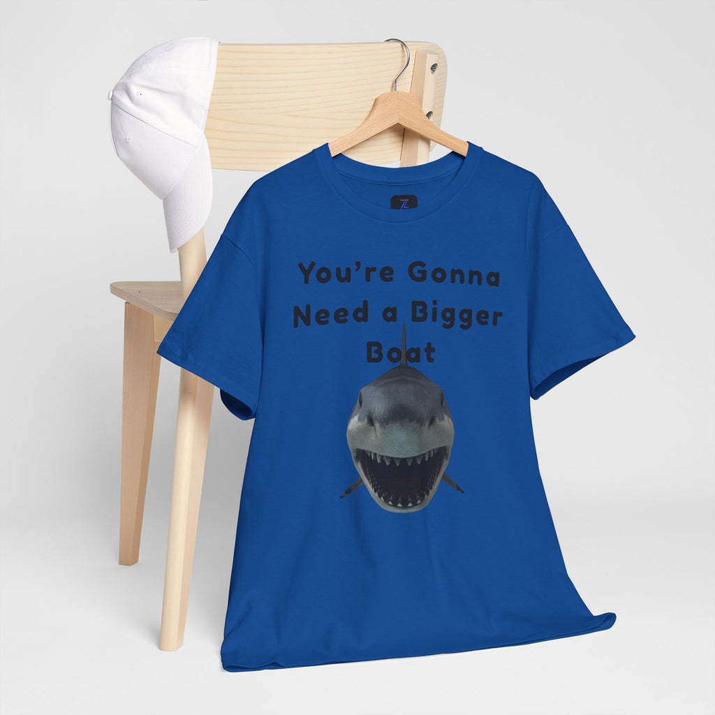 Shark Graphic Tee — "You're Gonna Need a Bigger Boat" Casual T-Shirt 80's Movie Qoutes