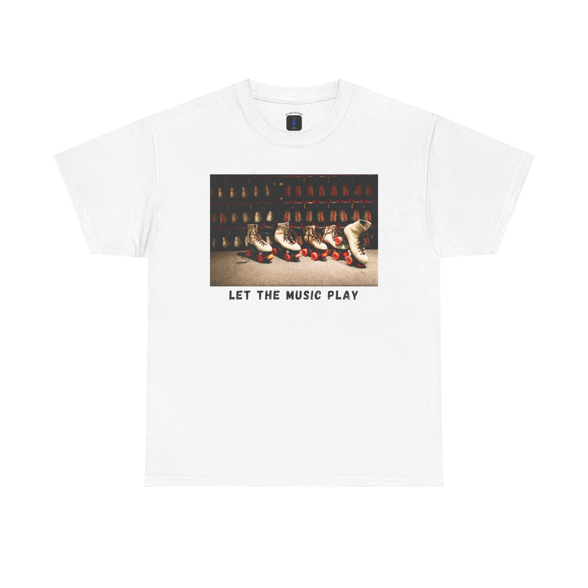 Let The Music Play Tee — Retro Roller Skates Graphic T‑Shirt