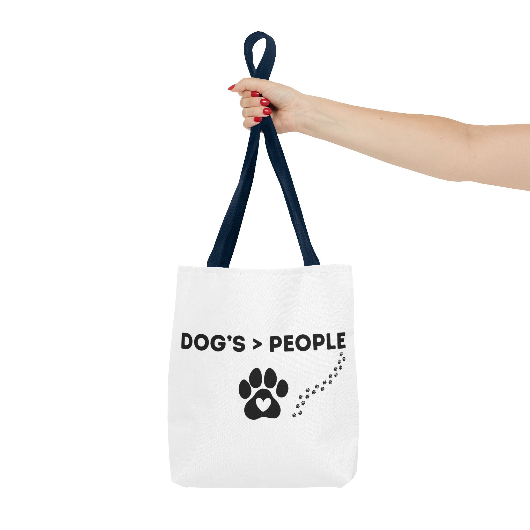 DOG'S > PEOPLE Tote Bag | Dog Paw Heart Design