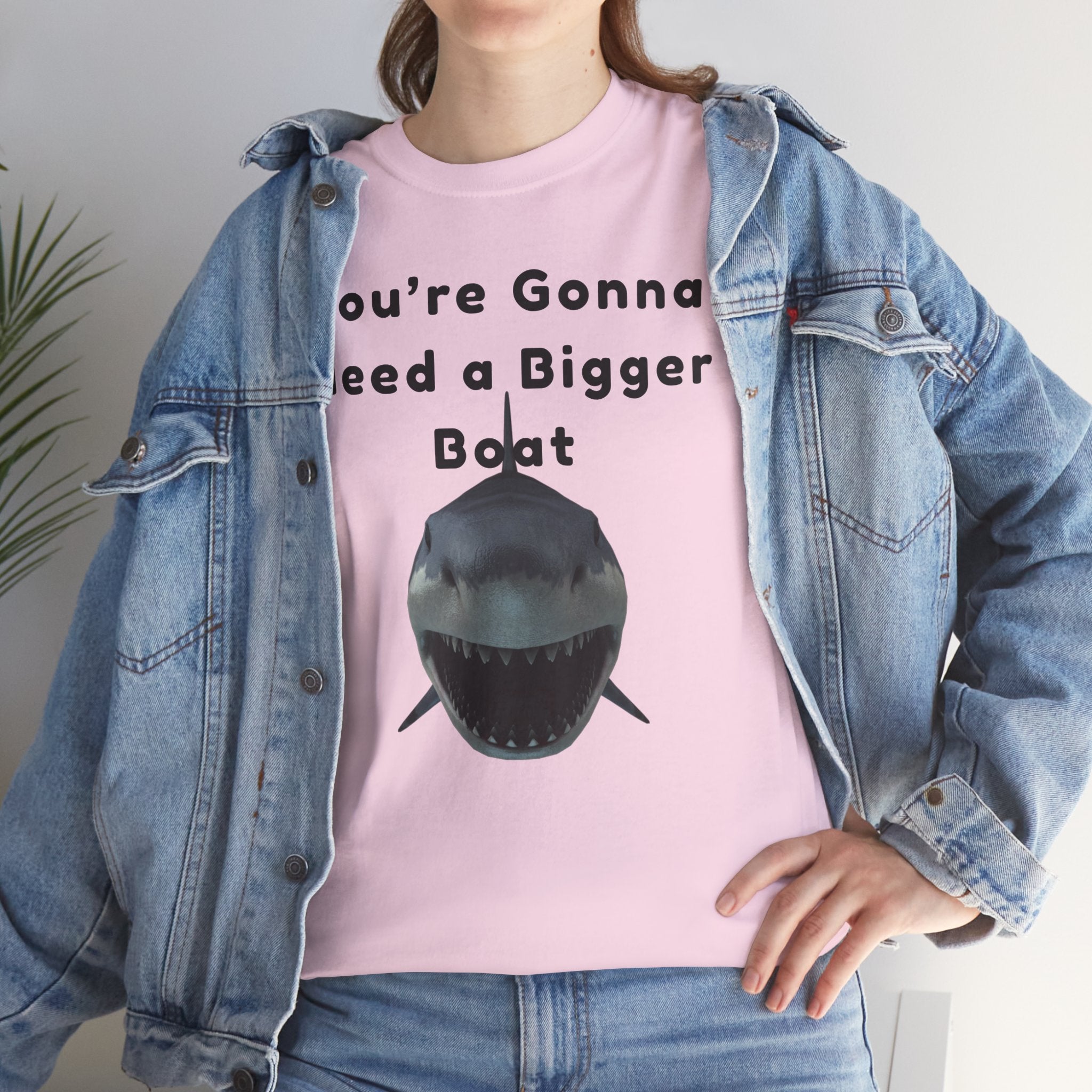 Shark Graphic Tee — "You're Gonna Need a Bigger Boat" Casual T-Shirt 80's Movie Qoutes