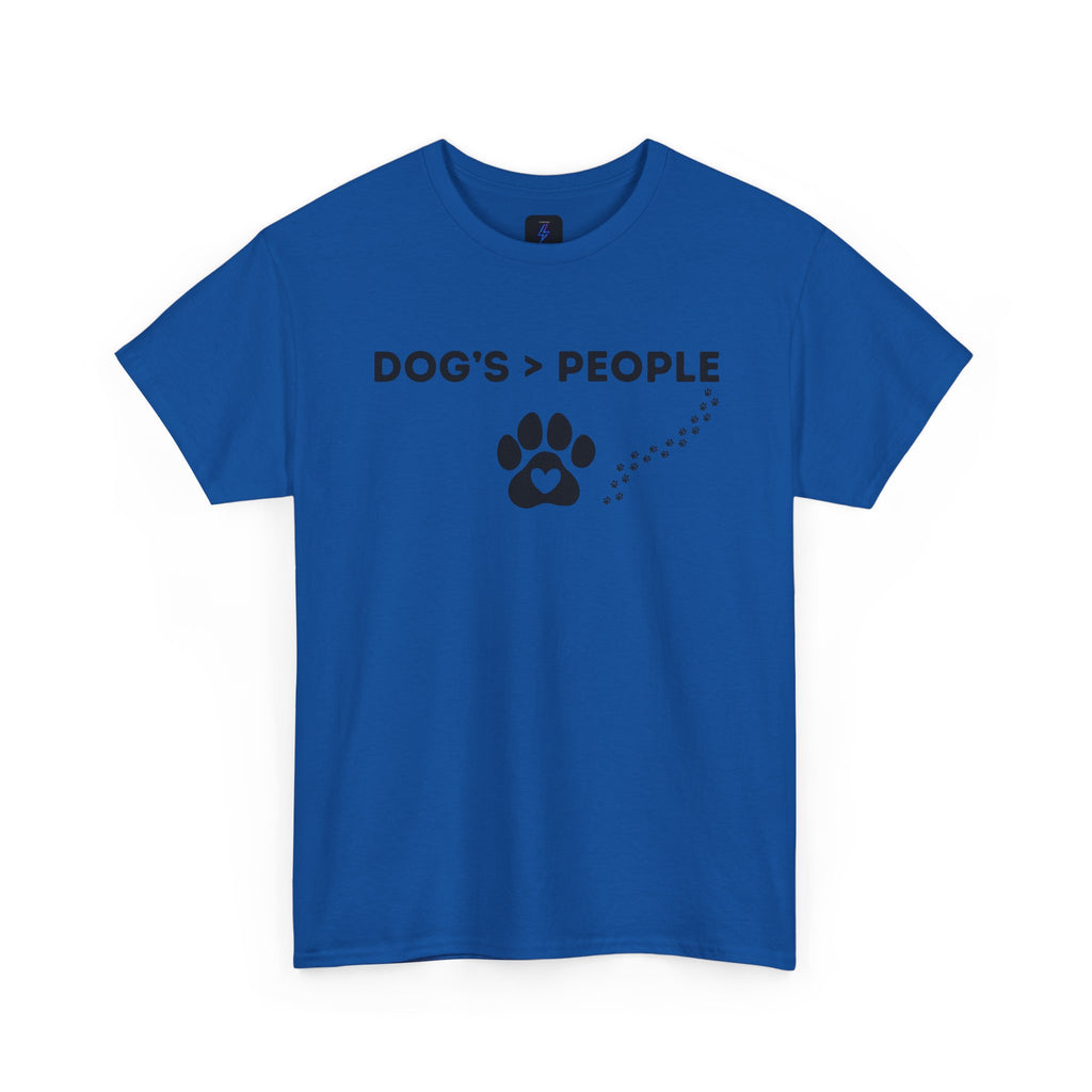 DOGS > PEOPLE TShirt | Paw Print Graphic Tee Dog Lover Shirt