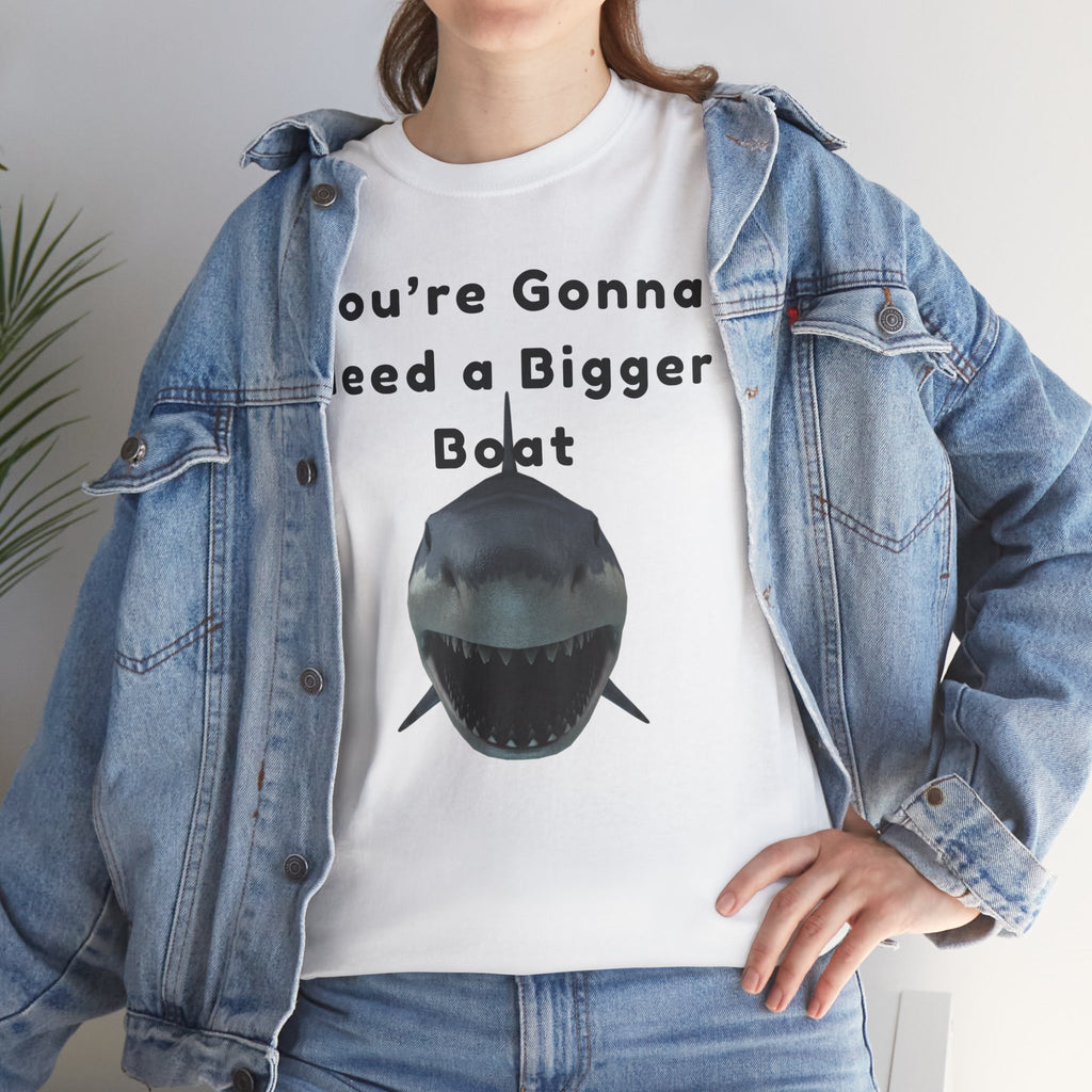Shark Graphic Tee — "You're Gonna Need a Bigger Boat" Casual T-Shirt 80's Movie Qoutes