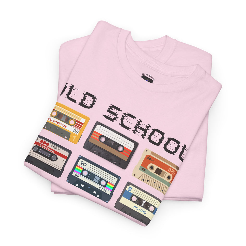 Old School Playlist T-Shirt — Retro 80s Cassette Tape Graphic Tee
