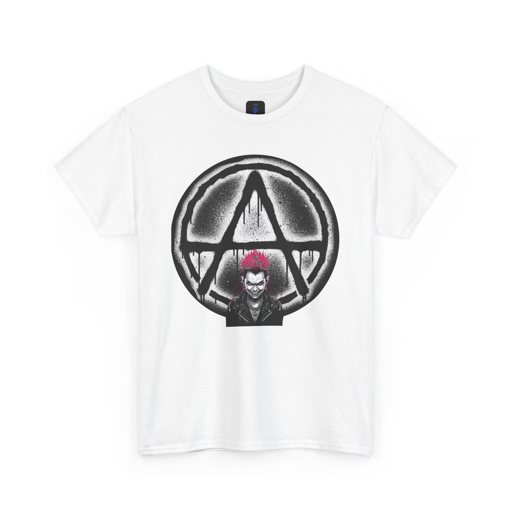 Anarchy Punk Graphic Tee — Red-Mohawk Rebel Shirt 80's Fashion