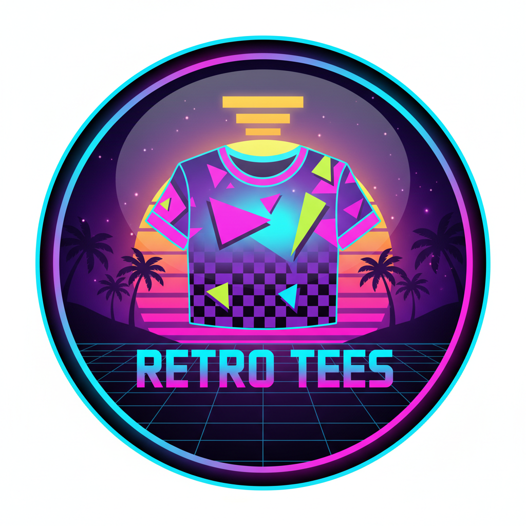 1980's graphic tee shirt collection icon