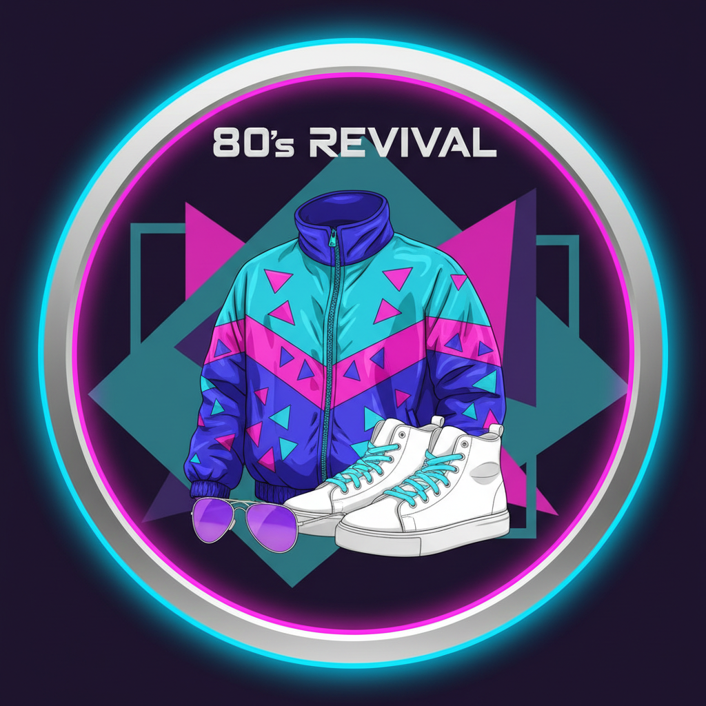 1980's men fashion collection icon