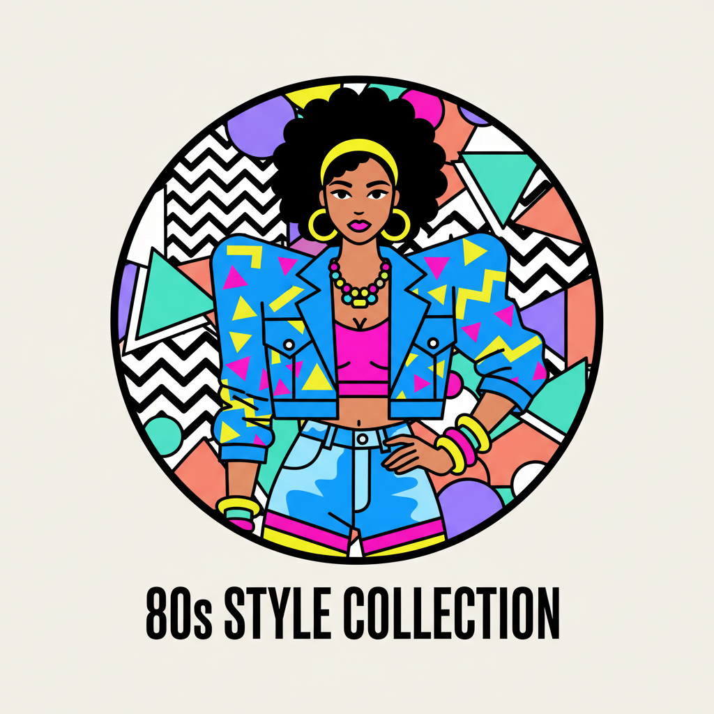 1980's women fashion and design collection icon