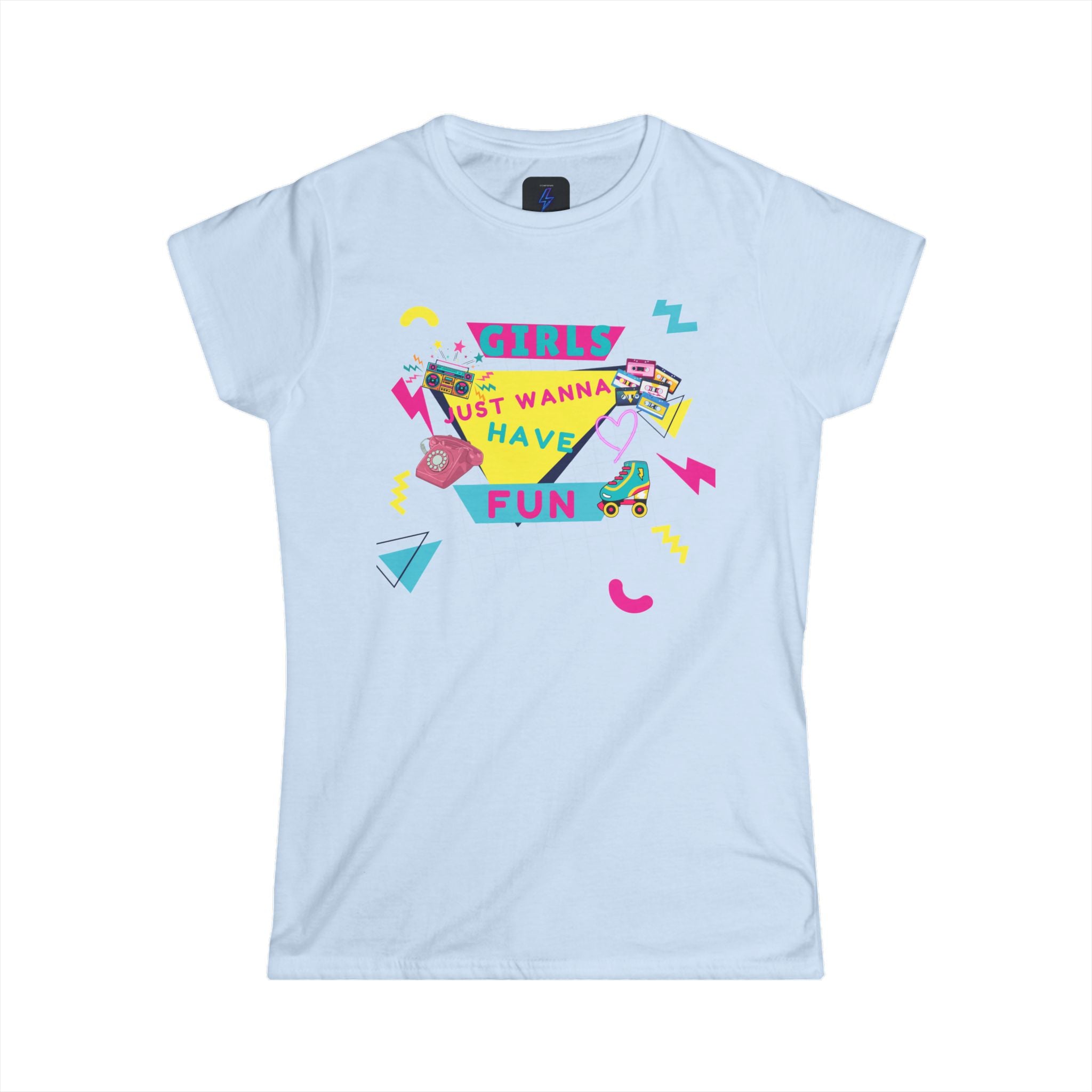 Girls Just Wanna Have Fun Graphic Tee — 80s Retro Women’s T-Shirt