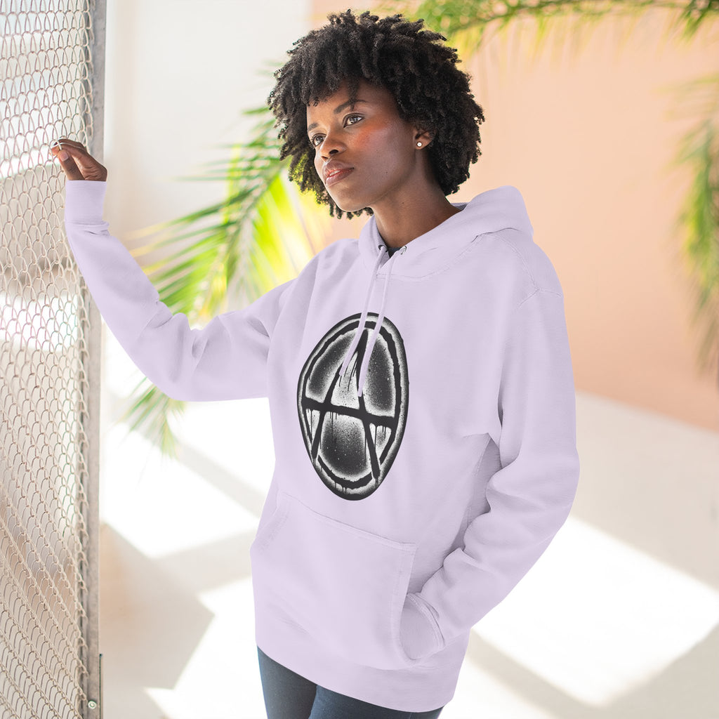 Anarchy Symbol Hoodie — Grunge Circle Anarchy Graphic Pullover 80's Fashion