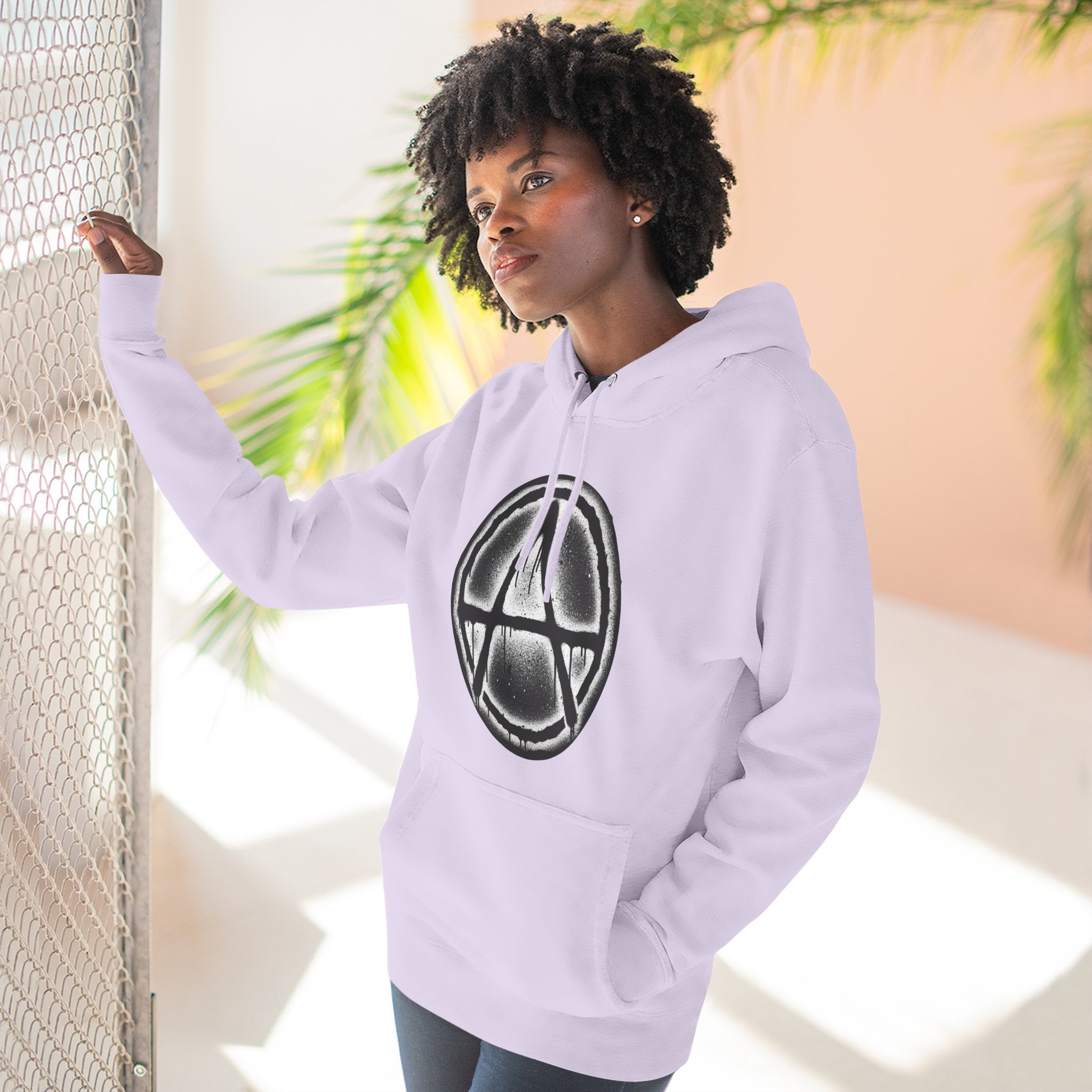 Anarchy Symbol Hoodie — Grunge Circle Anarchy Graphic Pullover 80's Fashion