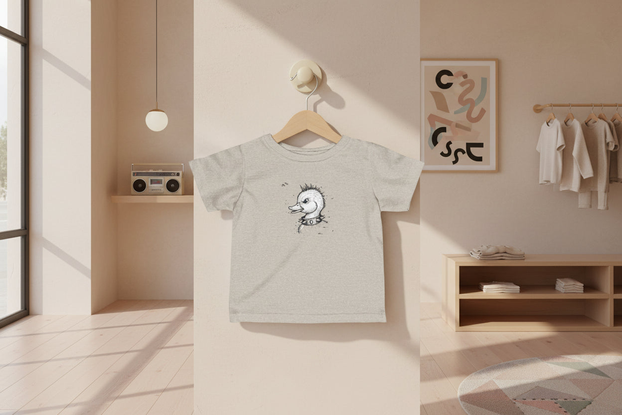 Infant Tee — Cute 80s Punk Duck Sketch Baby T‑Shirt