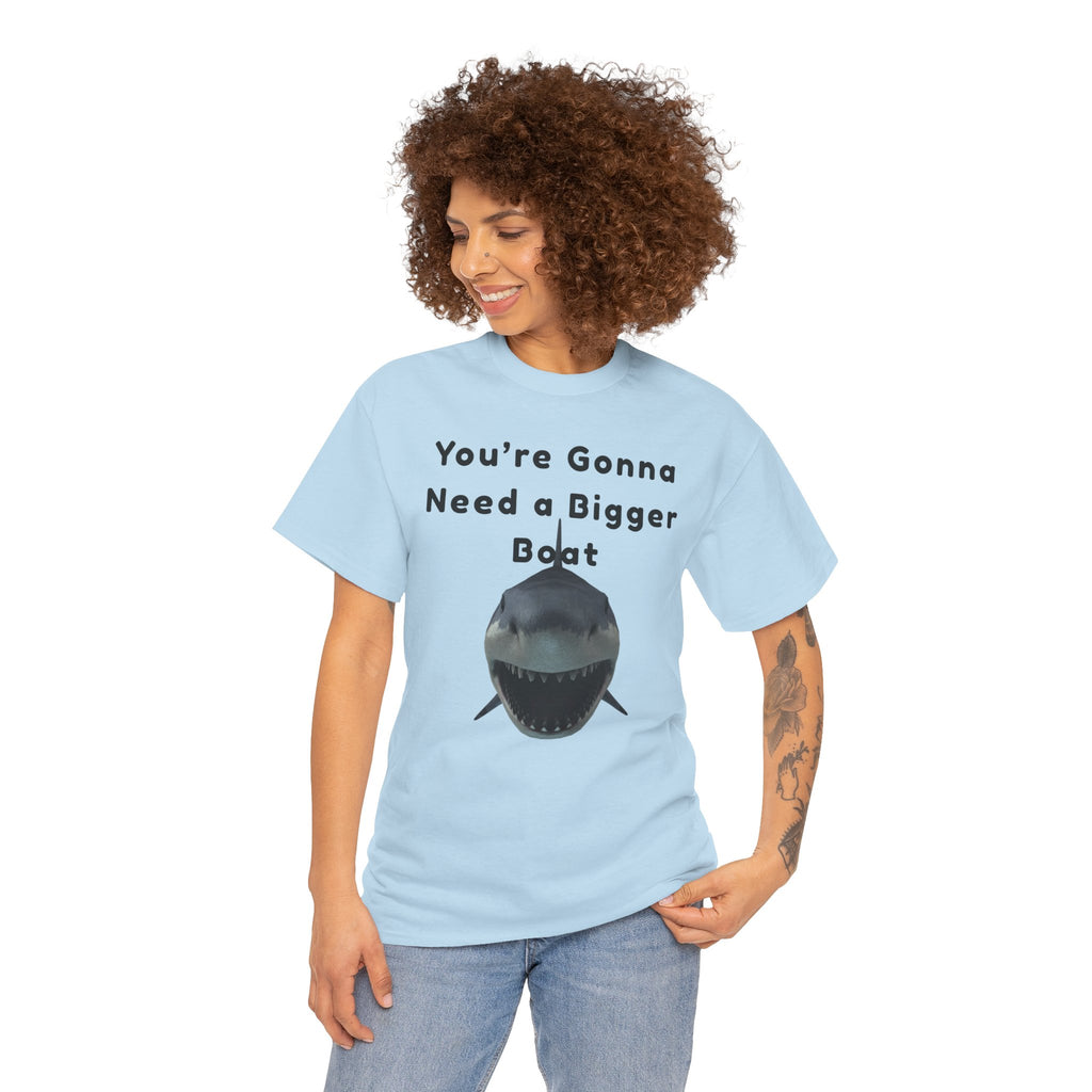 Shark Graphic Tee — "You're Gonna Need a Bigger Boat" Casual T-Shirt 80's Movie Qoutes