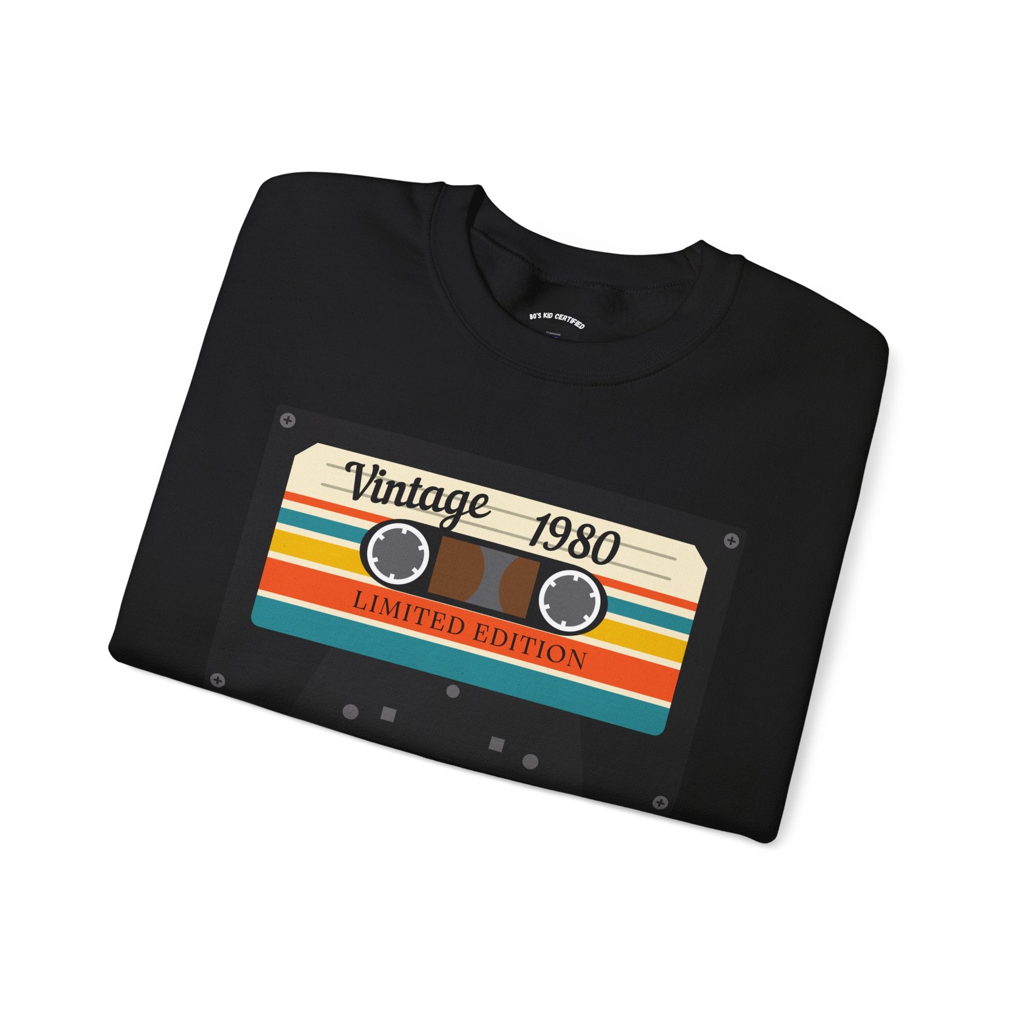 Vintage 1980 Cassette Sweatshirt — Retro Limited Edition Crewneck