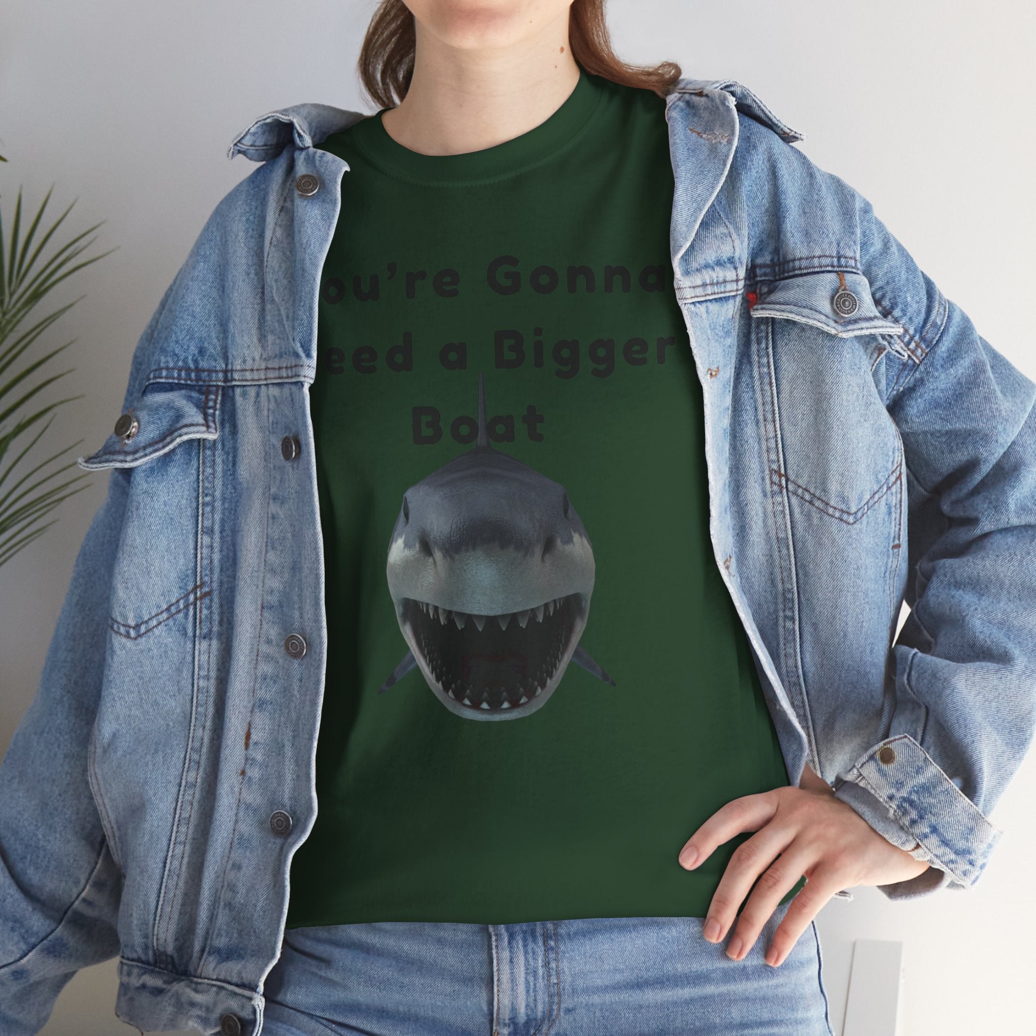 Shark Graphic Tee — "You're Gonna Need a Bigger Boat" Casual T-Shirt 80's Movie Qoutes