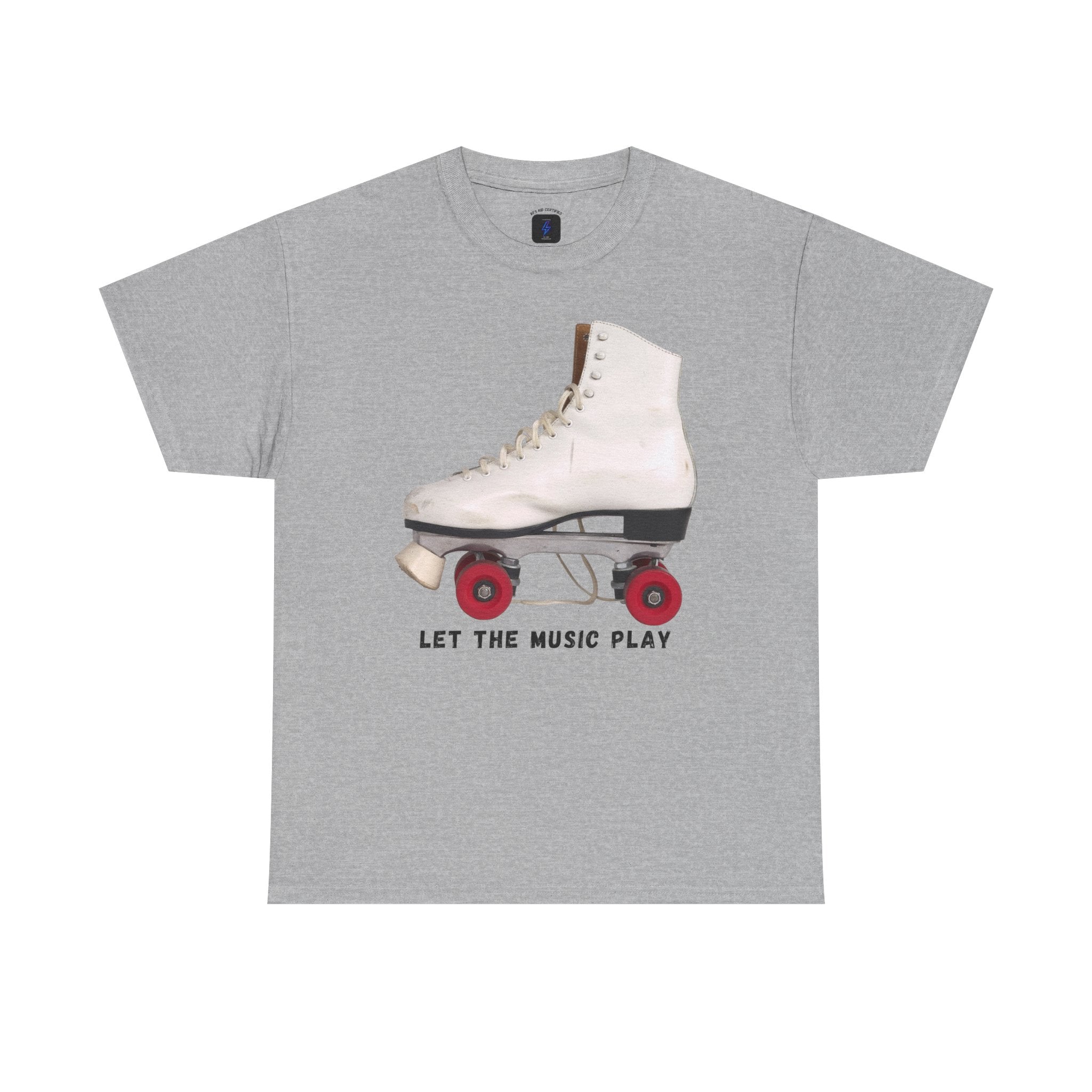 Roller Skate Tee — "Let the Music Play" Graphic T-Shirt