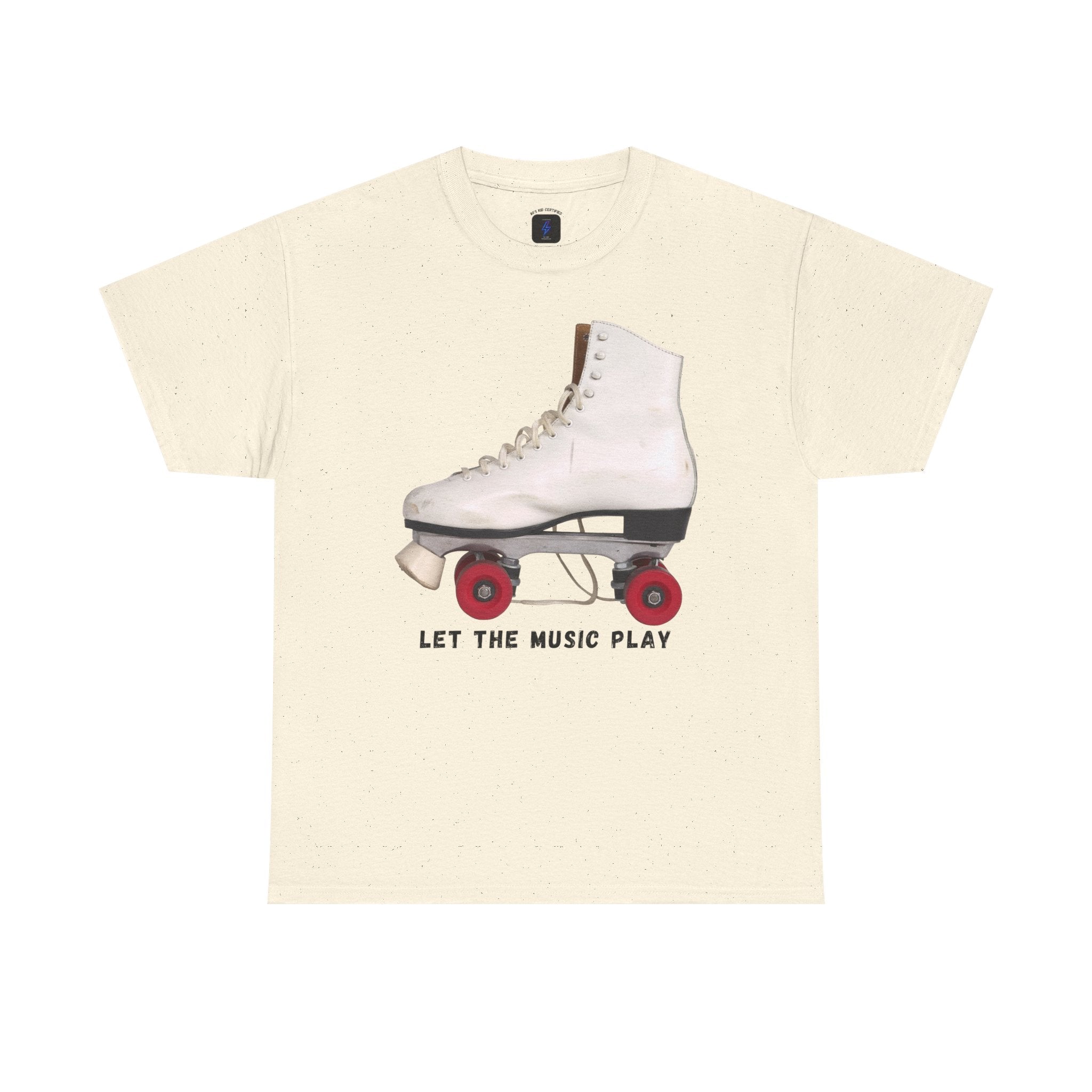 Roller Skate Tee — "Let the Music Play" Graphic T-Shirt