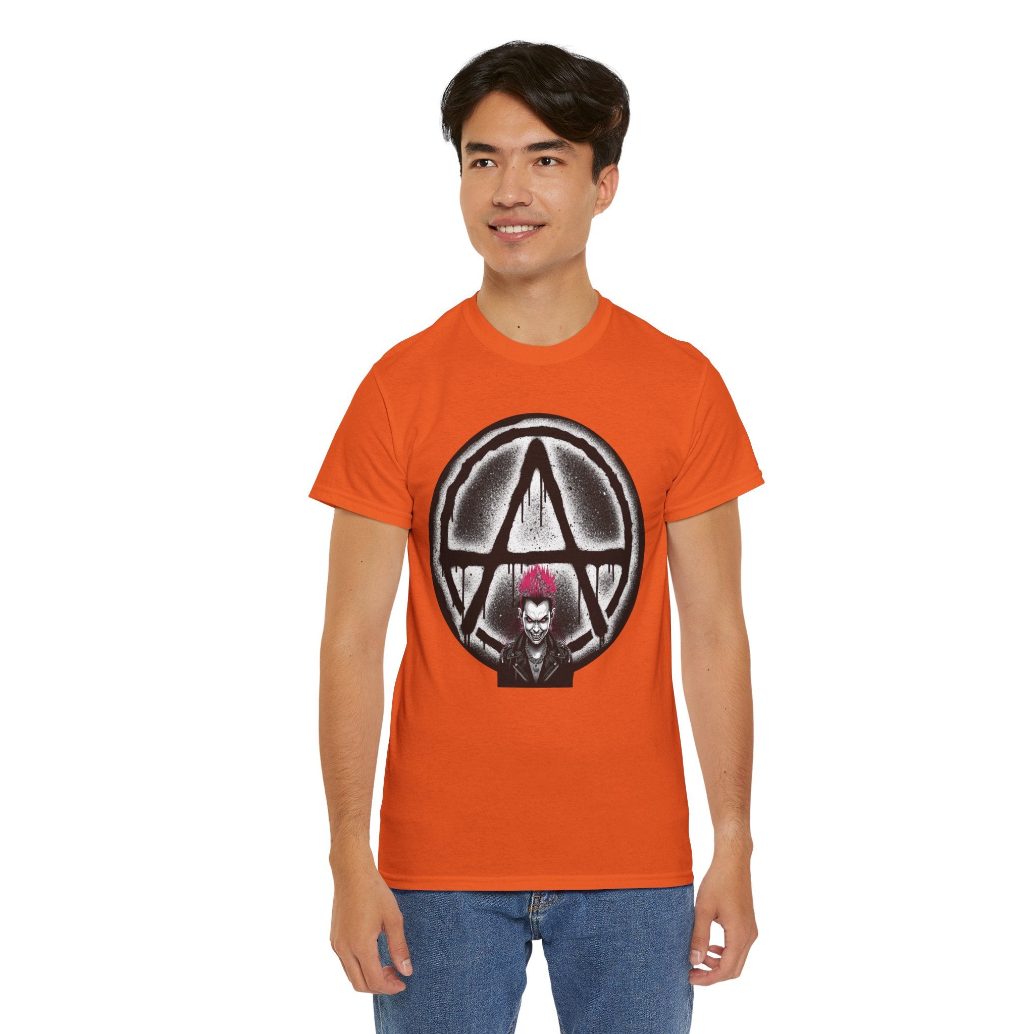 Anarchy Punk Graphic Tee — Red-Mohawk Rebel Shirt 80's Fashion