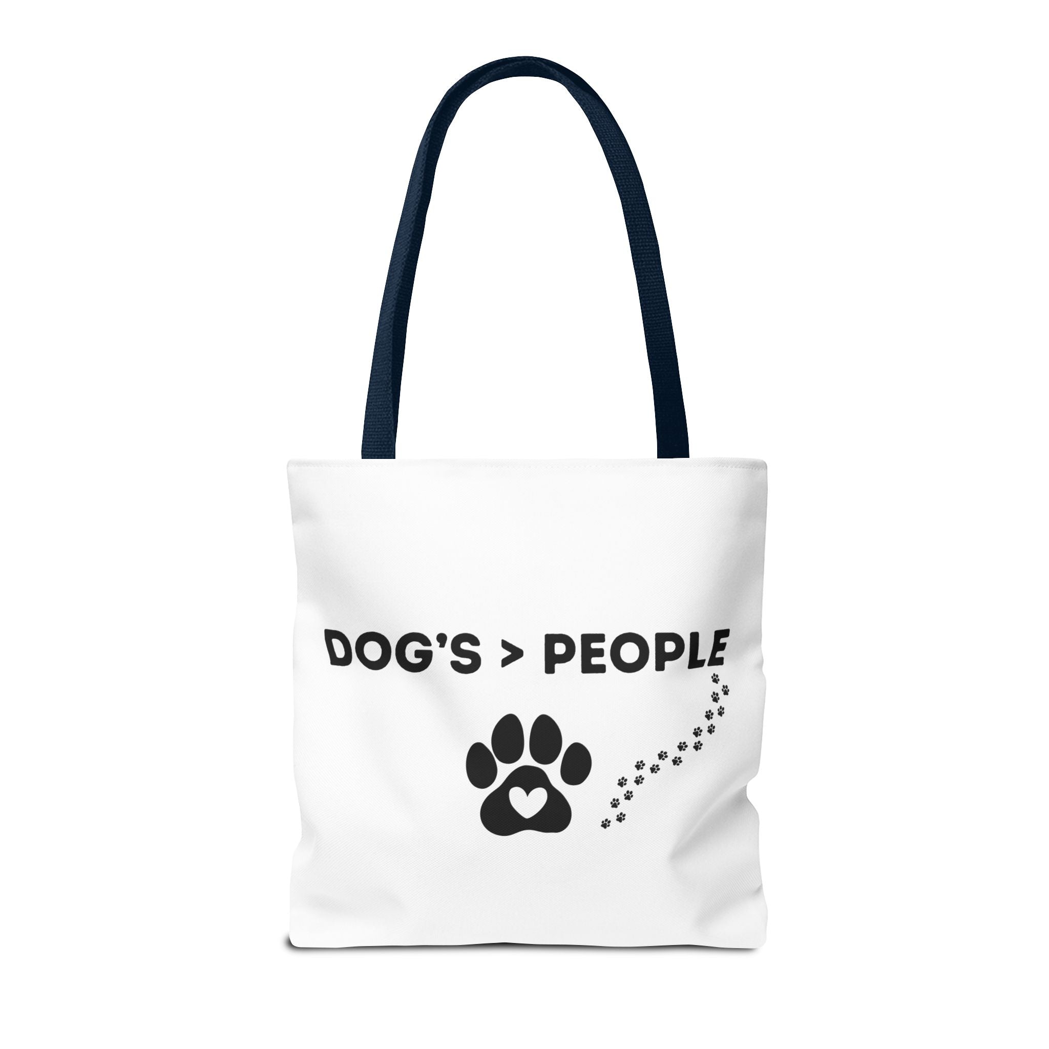 DOG'S > PEOPLE Tote Bag | Dog Paw Heart Design