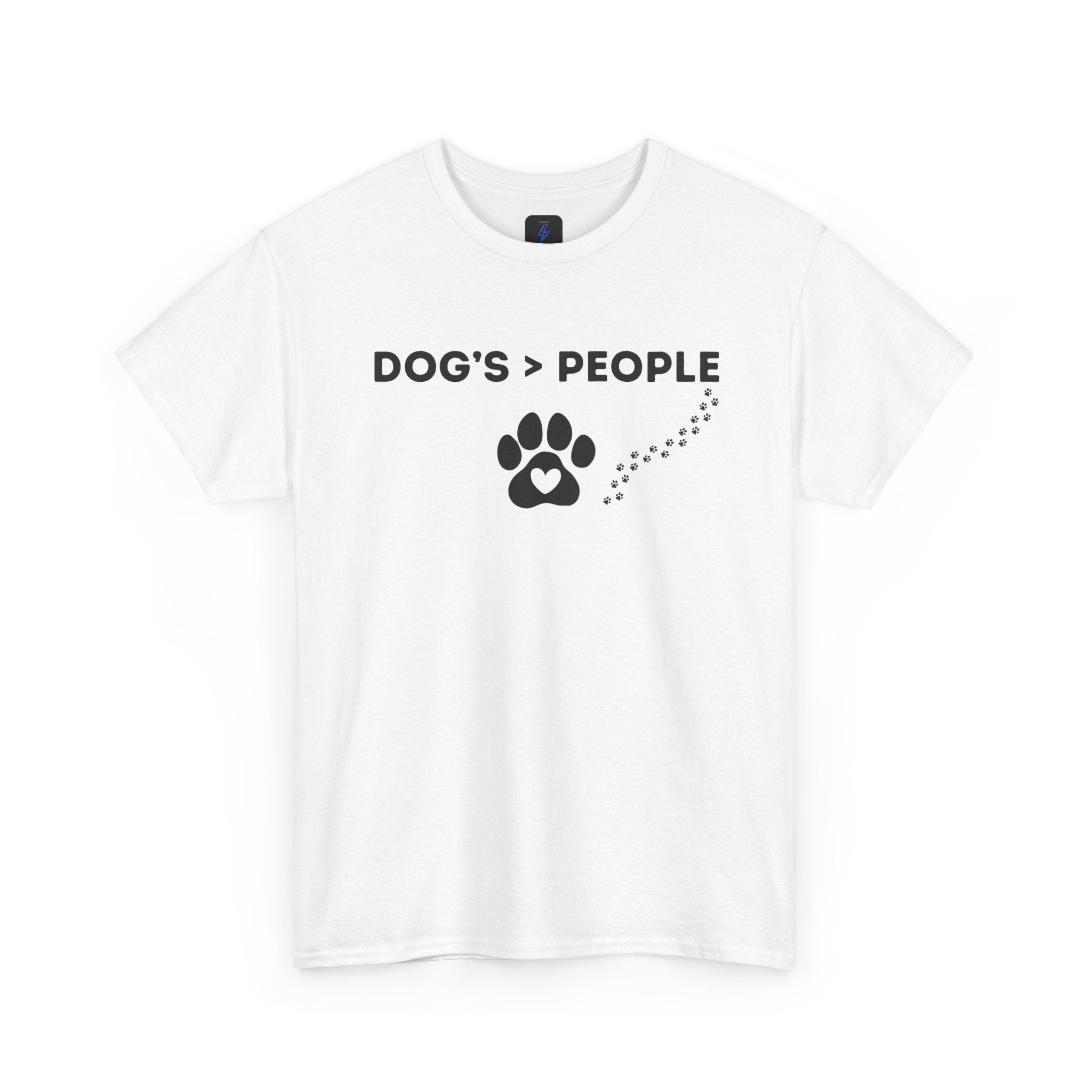 DOGS > PEOPLE TShirt | Paw Print Graphic Tee Dog Lover Shirt