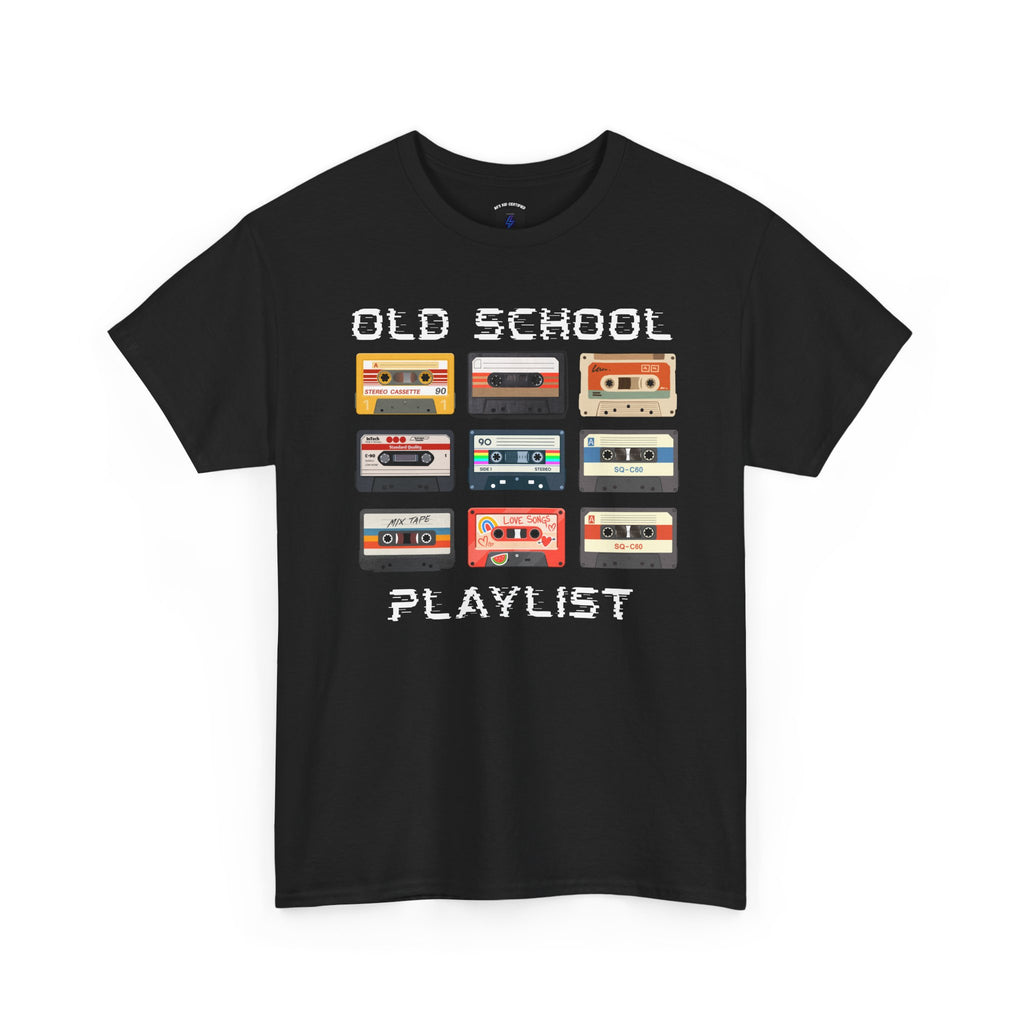 Old School Playlist T-Shirt — Retro 80s Cassette Tape Graphic Tee