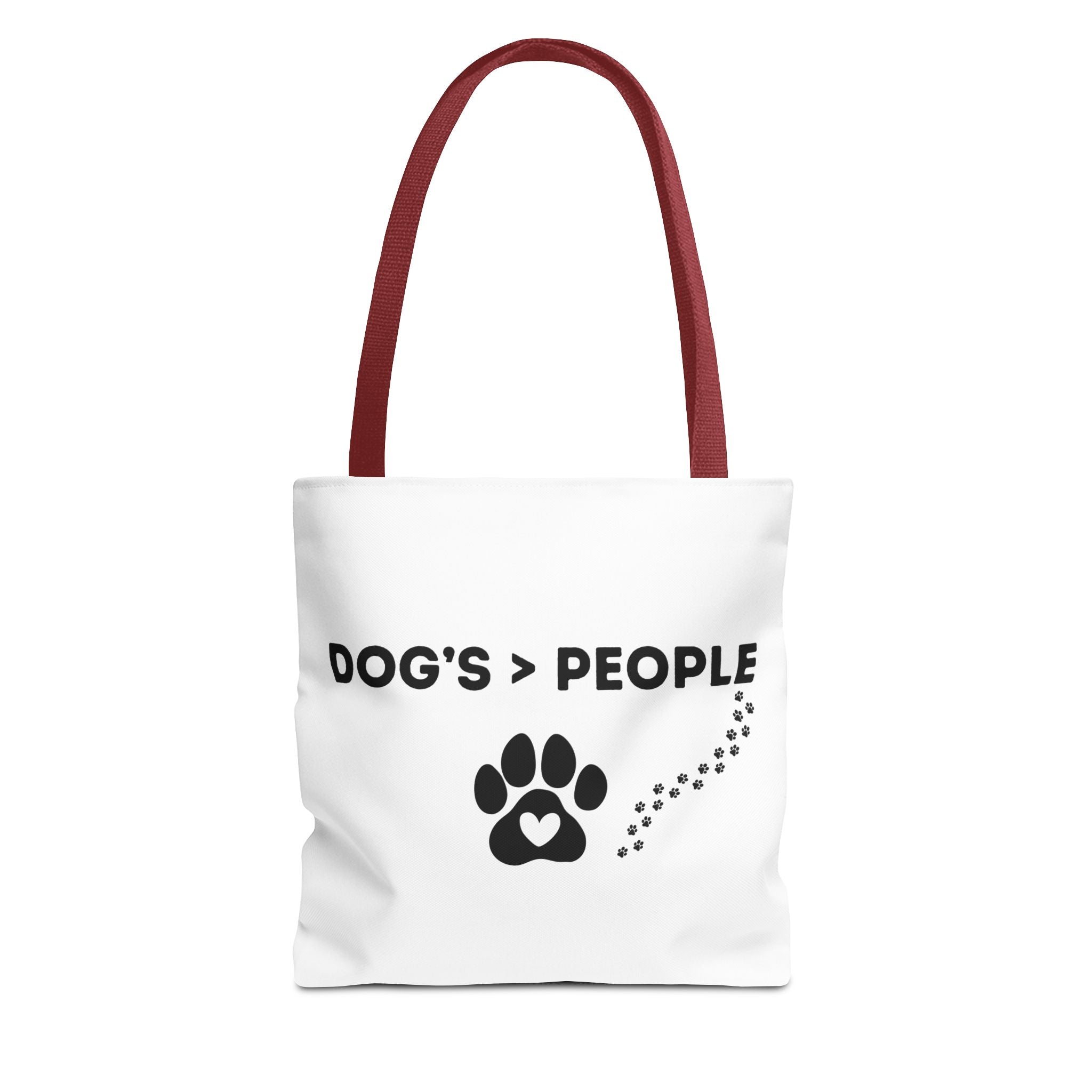 DOG'S > PEOPLE Tote Bag | Dog Paw Heart Design