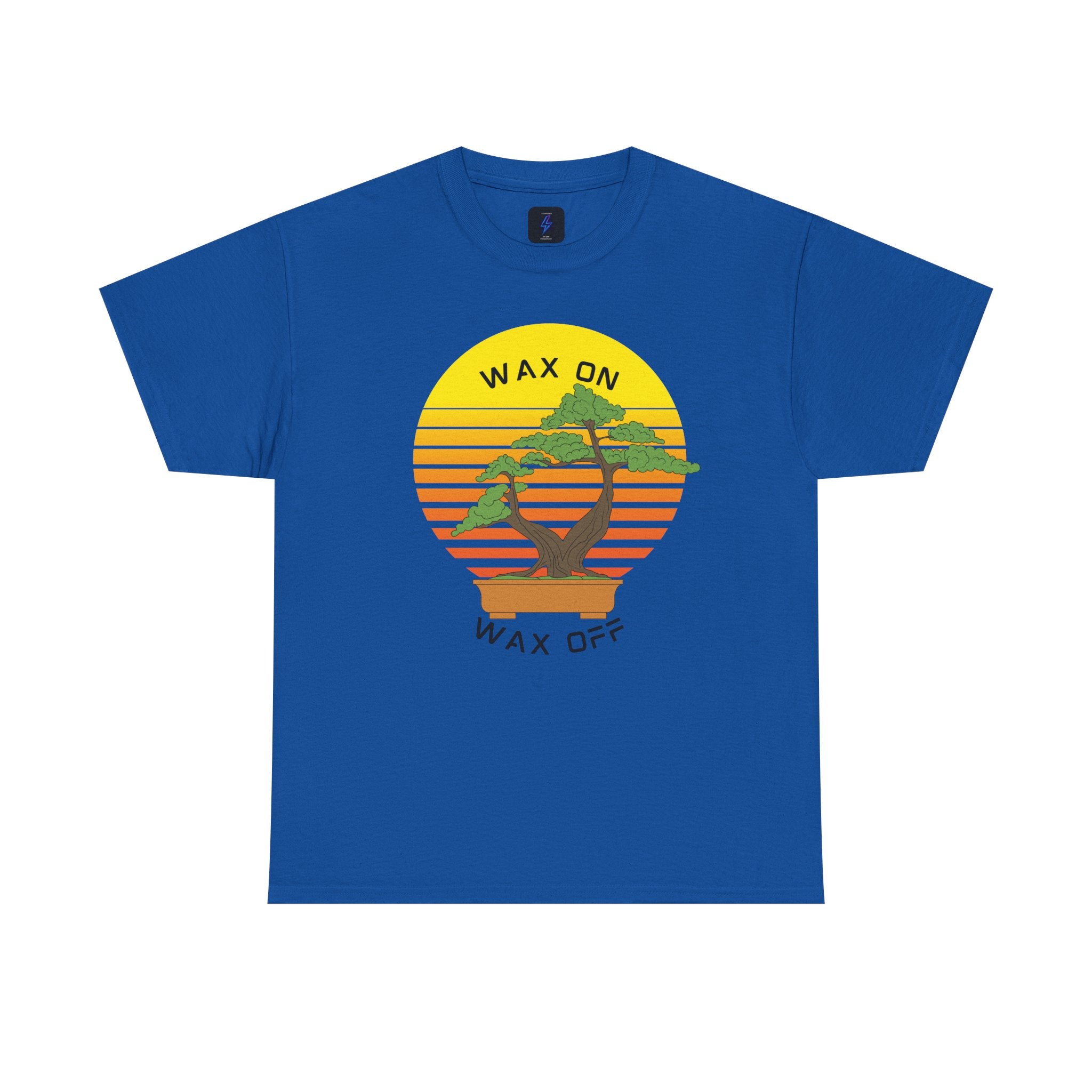 Wax On Wax Off Bonsai Tee — Retro Sunset Martial Arts T‑Shirt K-Kid Retro 80's