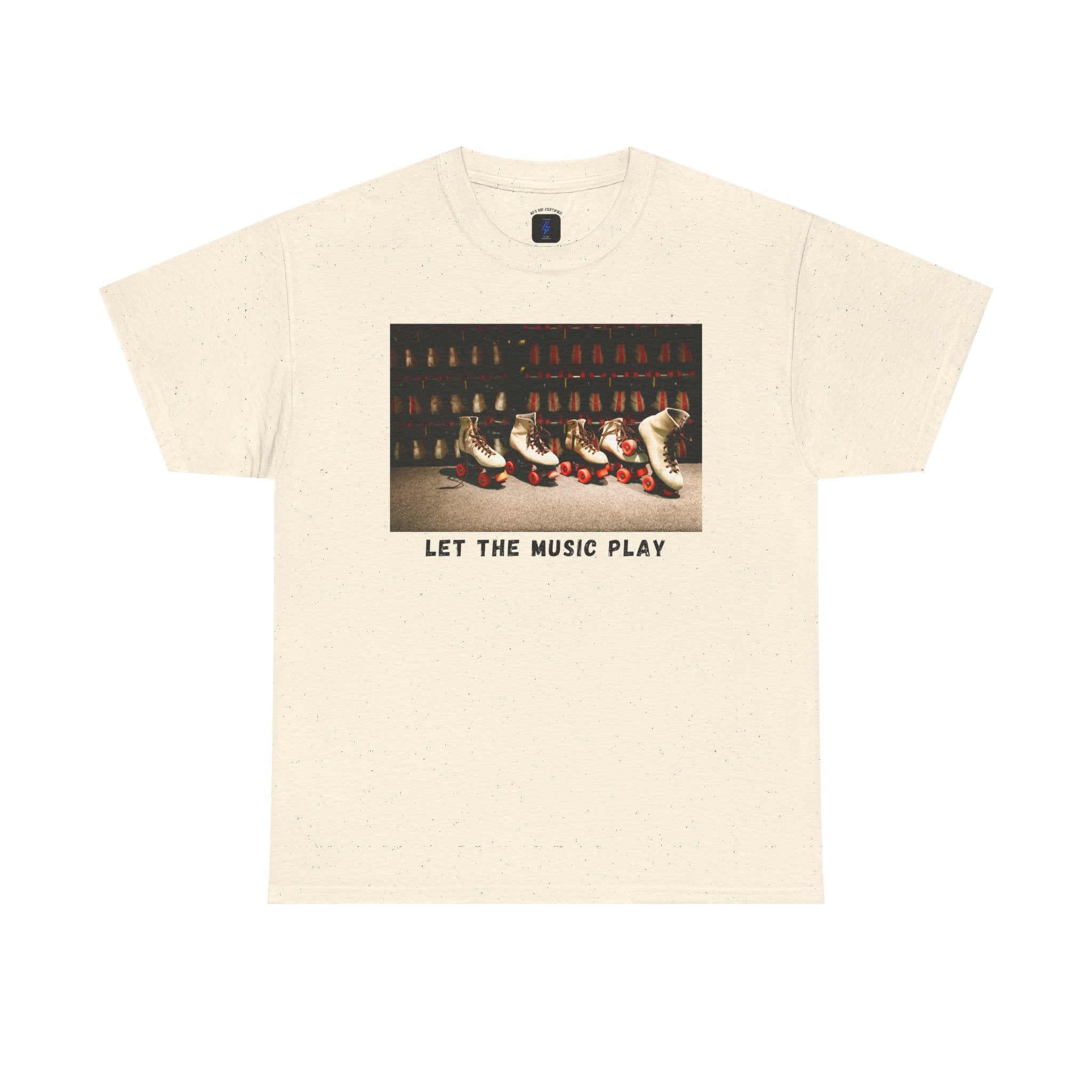 Let The Music Play Tee — Retro Roller Skates Graphic T‑Shirt