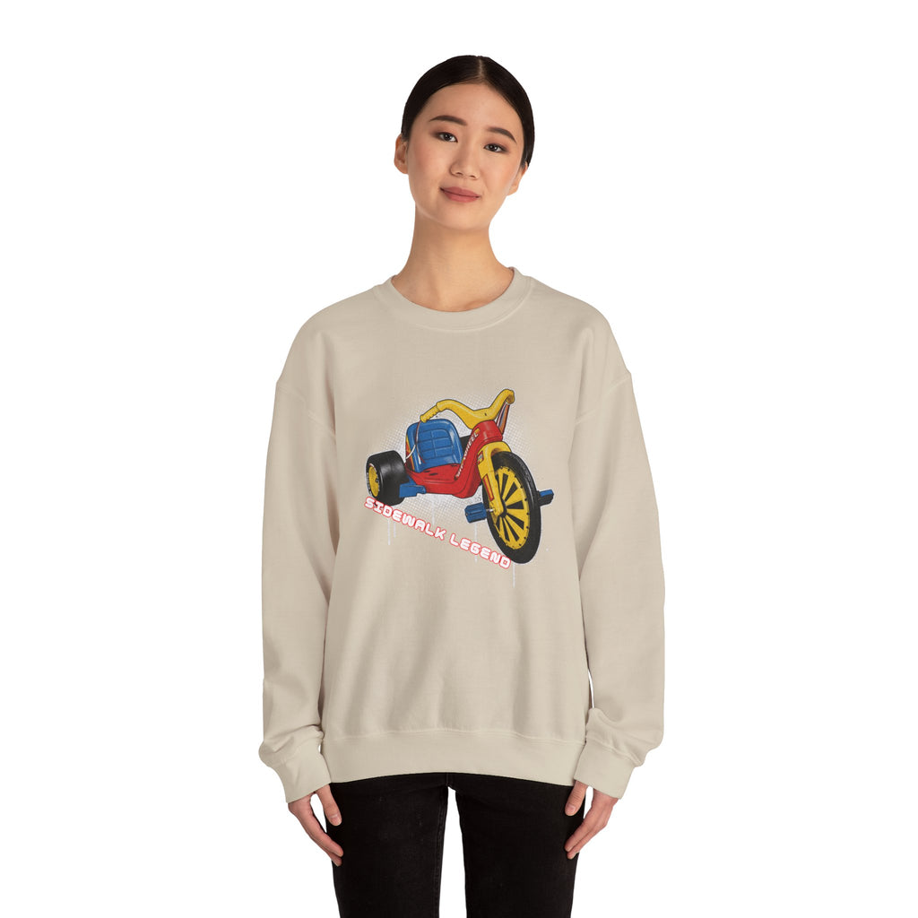 Big Wheel Tricycle Illustration Sweatshirt | Retro 80s Kid Certified
