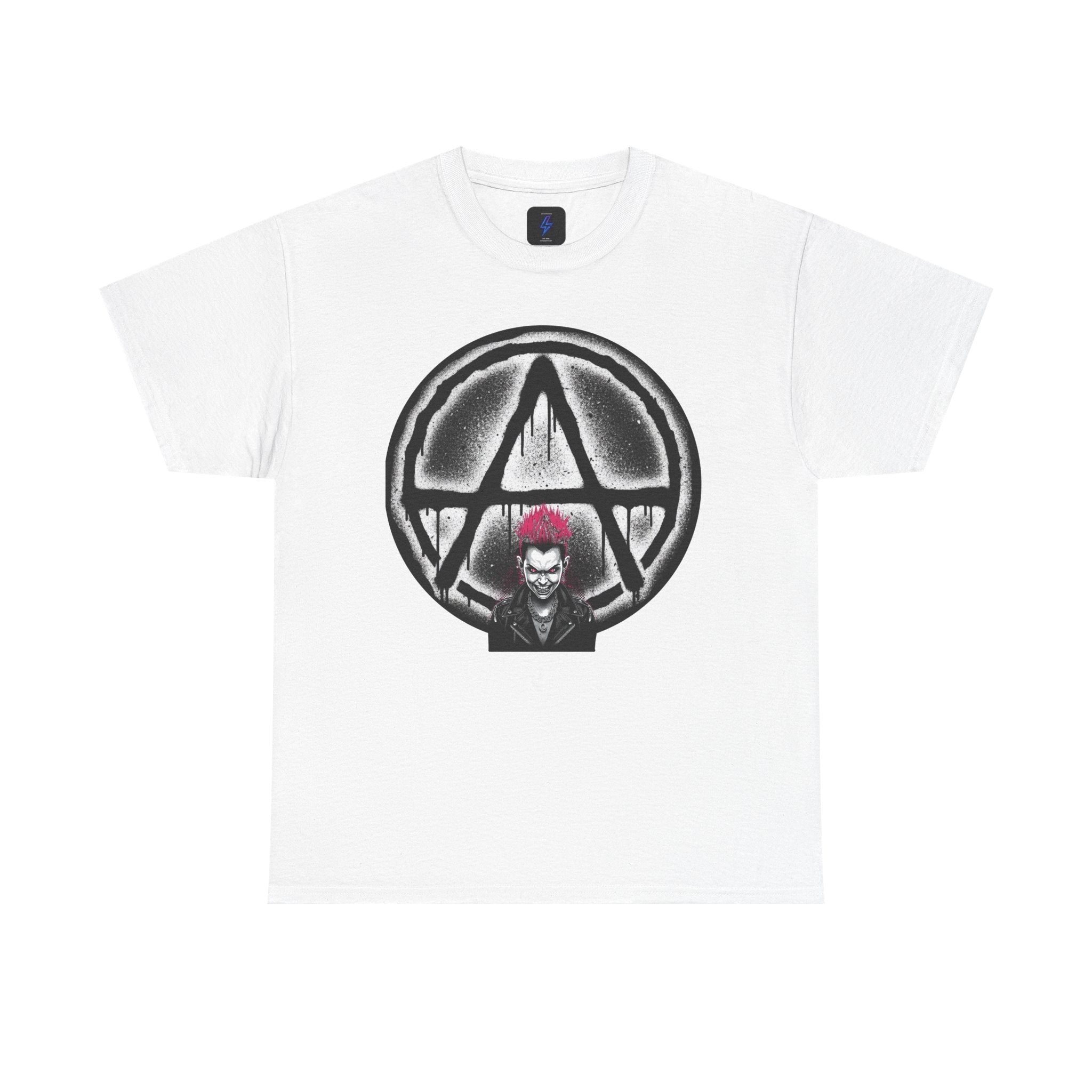 Anarchy Punk Graphic Tee — Red-Mohawk Rebel Shirt 80's Fashion