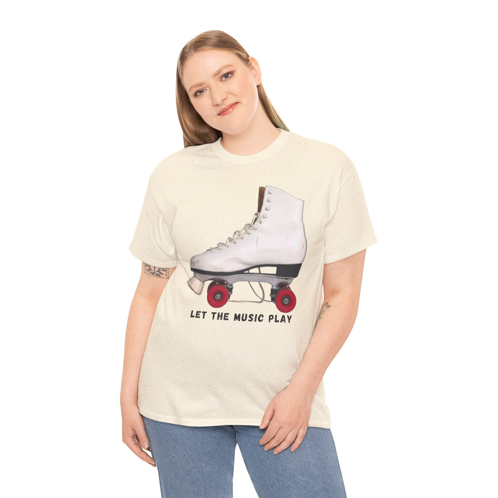 Roller Skate Tee — "Let the Music Play" Graphic T-Shirt