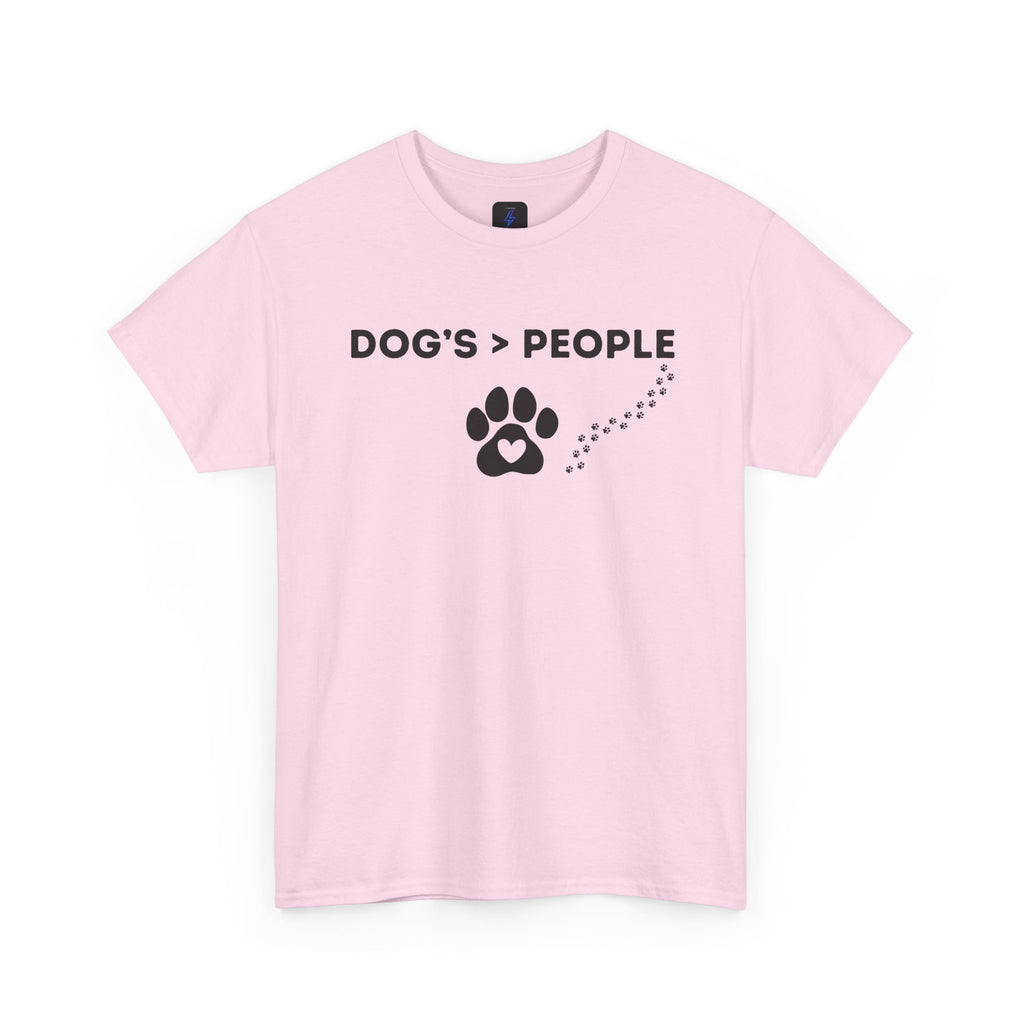 DOGS > PEOPLE TShirt | Paw Print Graphic Tee Dog Lover Shirt