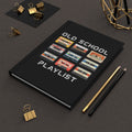 Old School Playlist Hardcover Journal — Retro 80's Cassette Tape Notebook