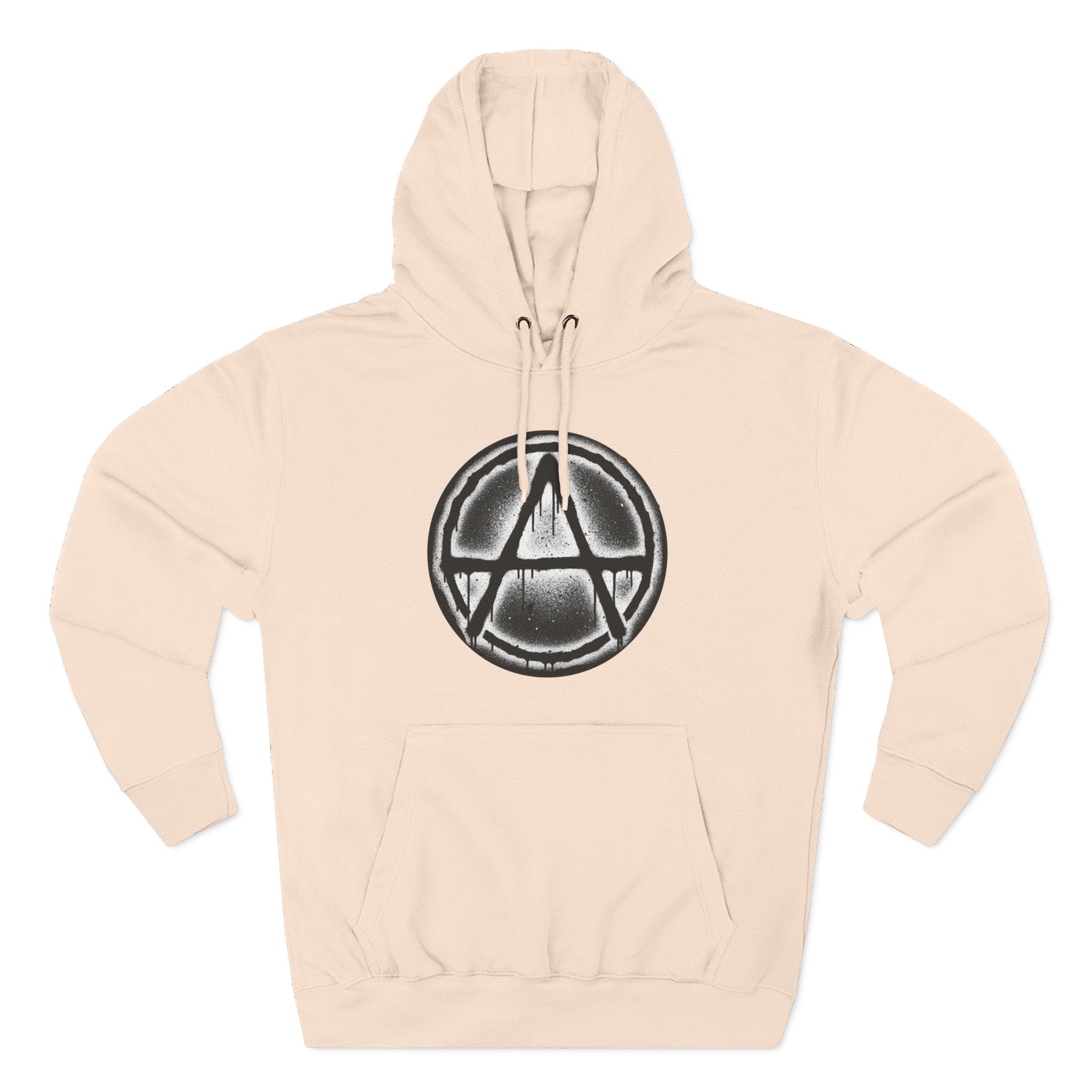 Anarchy Symbol Hoodie — Grunge Circle Anarchy Graphic Pullover 80's Fashion